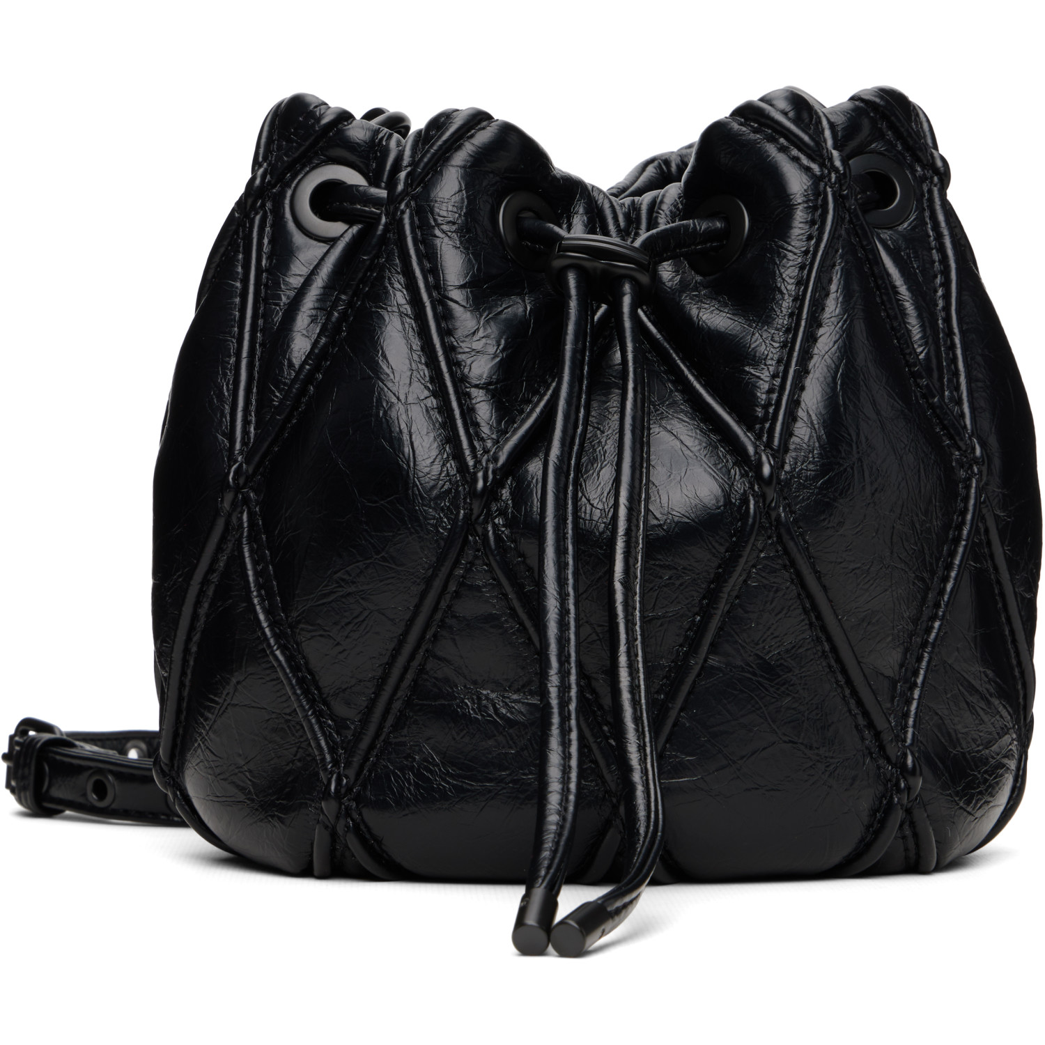 Diesel Black Charm-D Bucket Bag