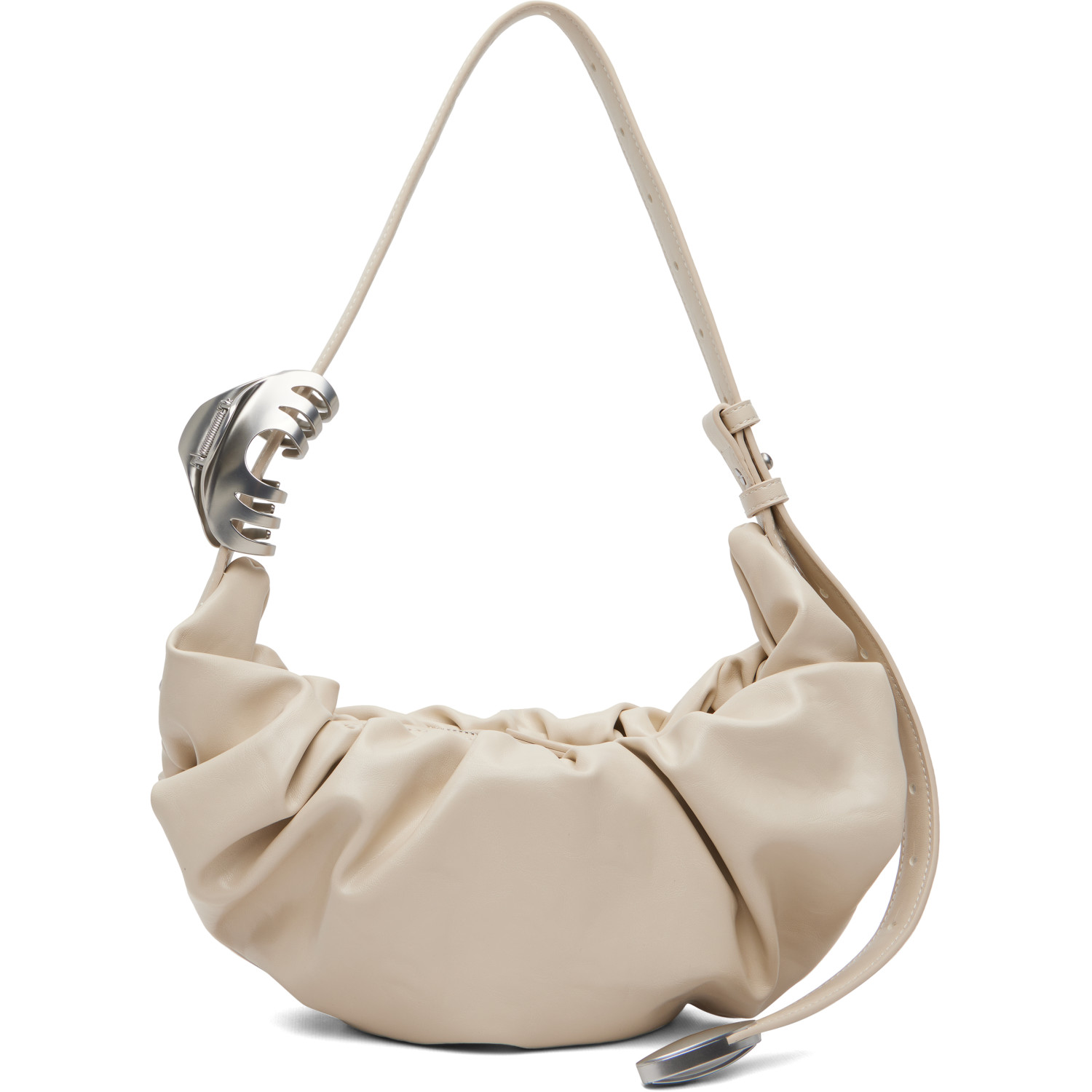 Diesel Beige Grab-D-Small Scrunched Bag