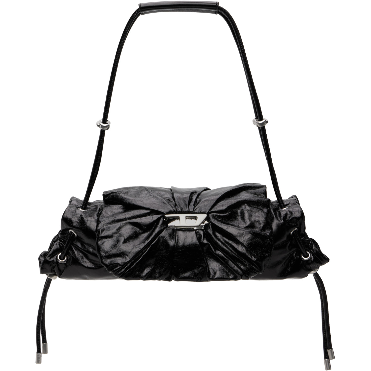 Diesel Black Scrunch-D-Small Shoulder Bag
