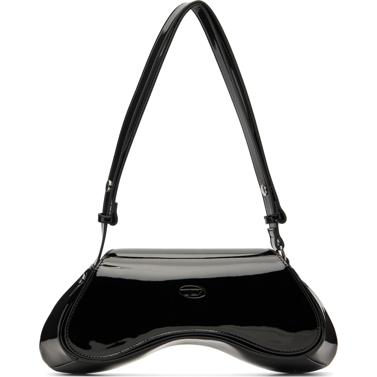Diesel Black Play Glossy Crossbody Bag