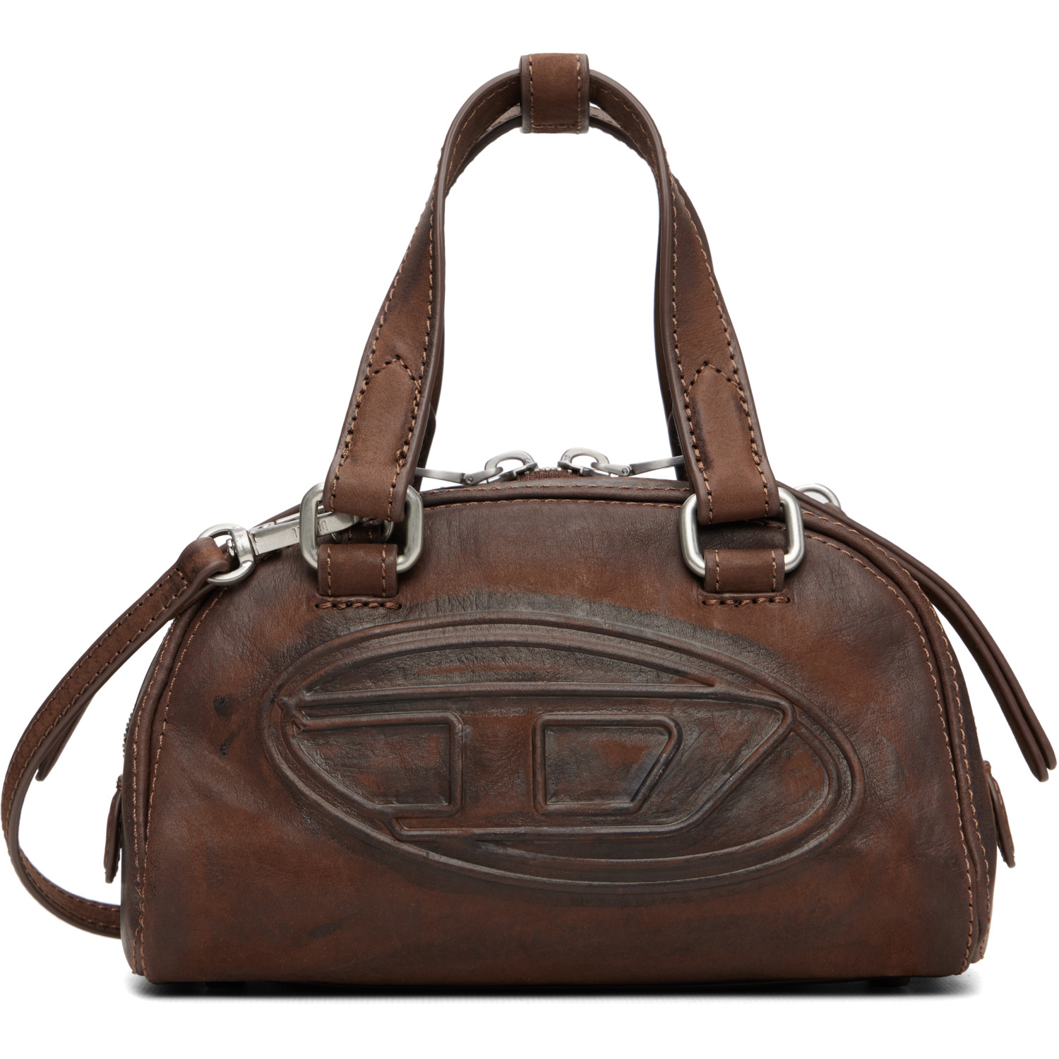 Diesel Brown 1DR Dome Soft Crossbody Bag