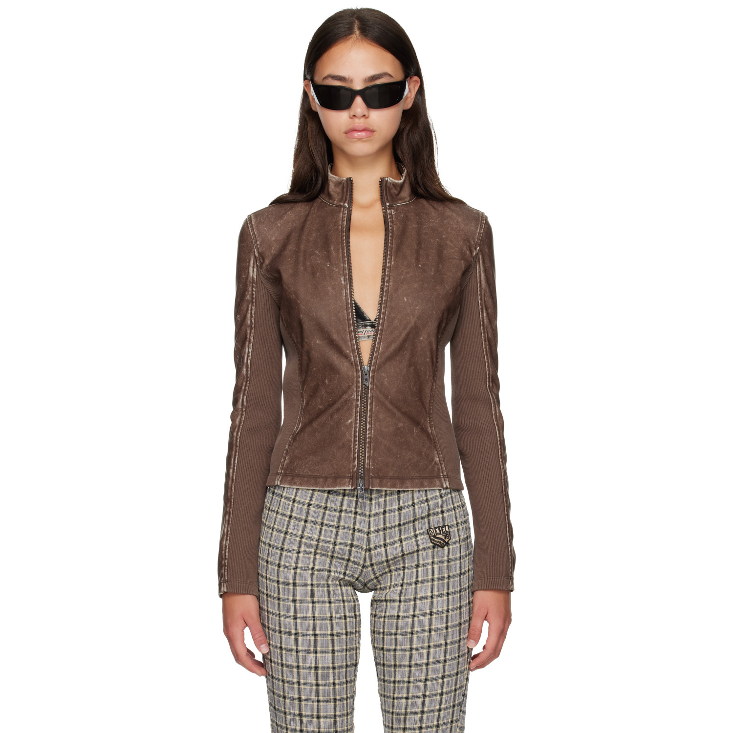 Diesel Brown Biker Jacket
