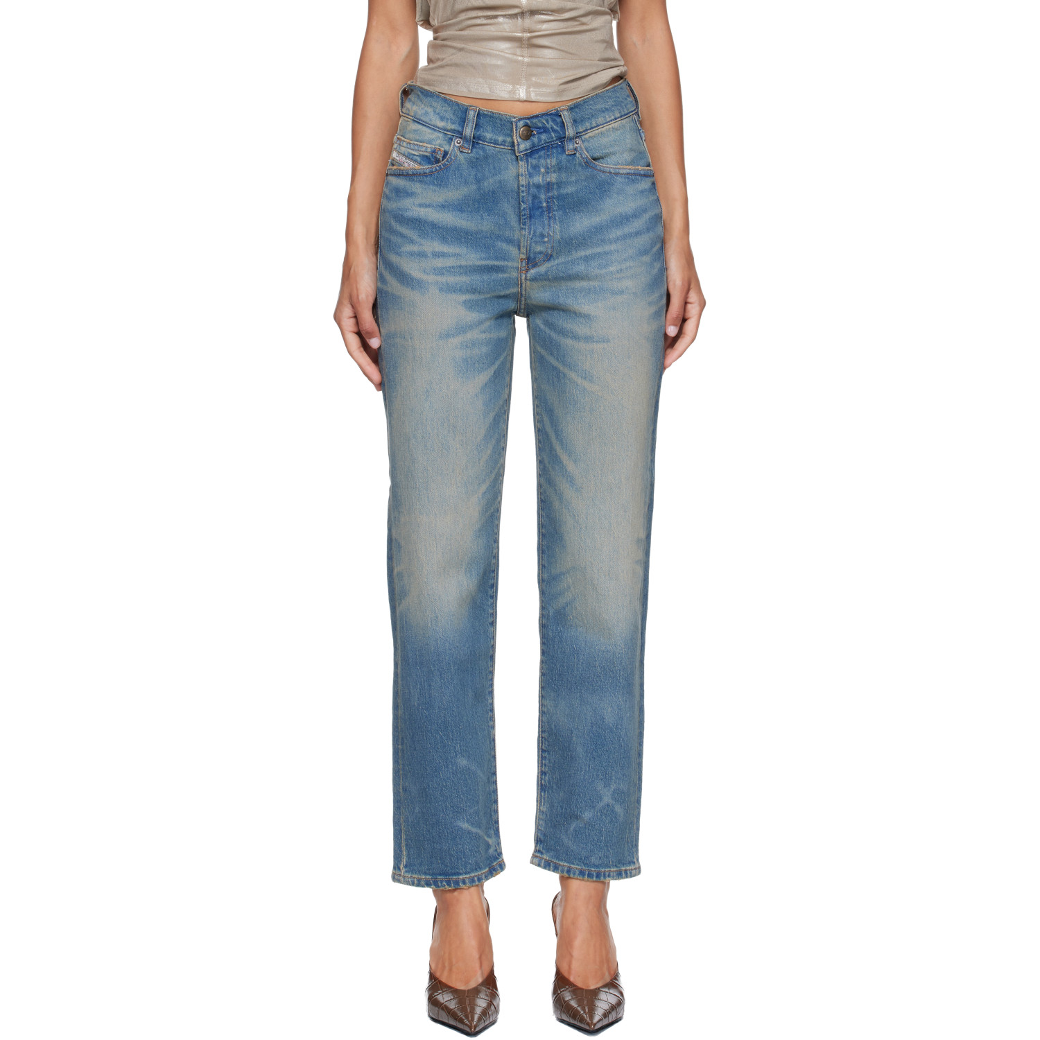 Diesel Blue Regular High Waist 1981 D-Went Jeans