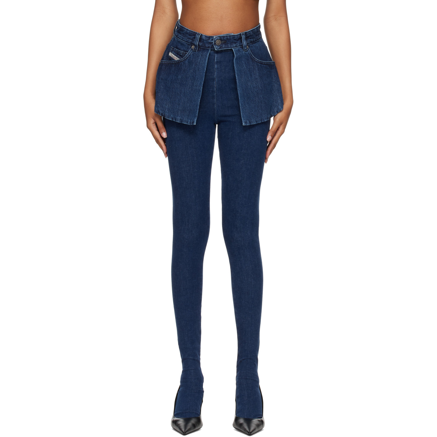 Diesel Blue D-Spika Regular Waist Skinny Jeans