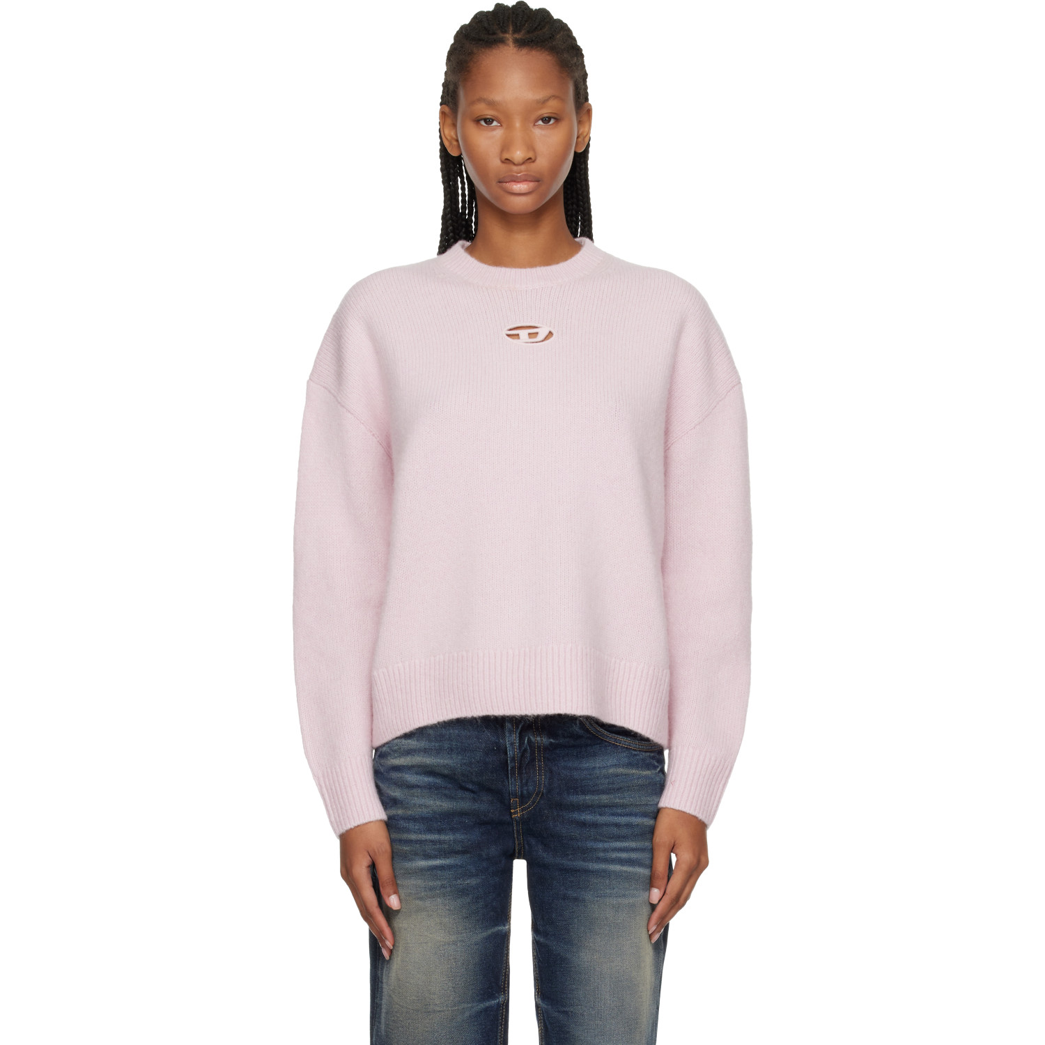 Diesel Pink Wool & Alpaca Blend Sweater