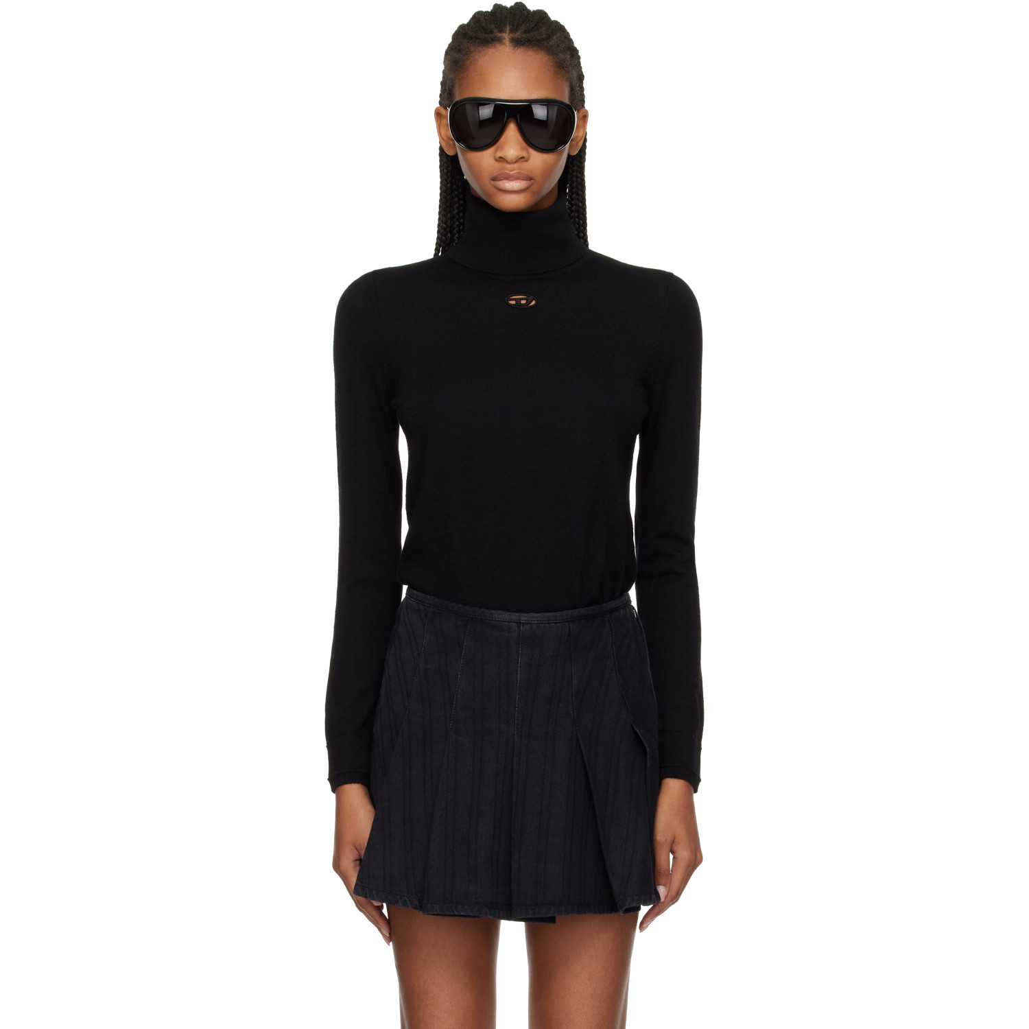Diesel Black M-Alinesa-Tn Turtleneck