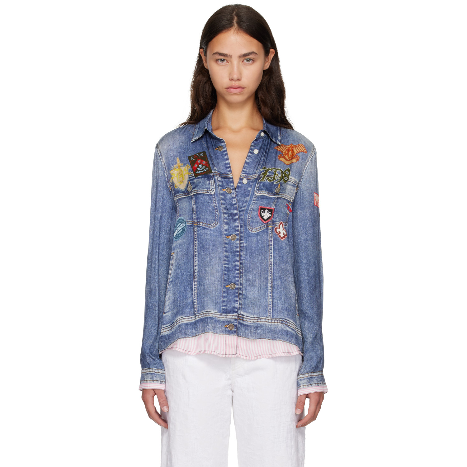 Diesel Blue Trompe L'oeil Shirt