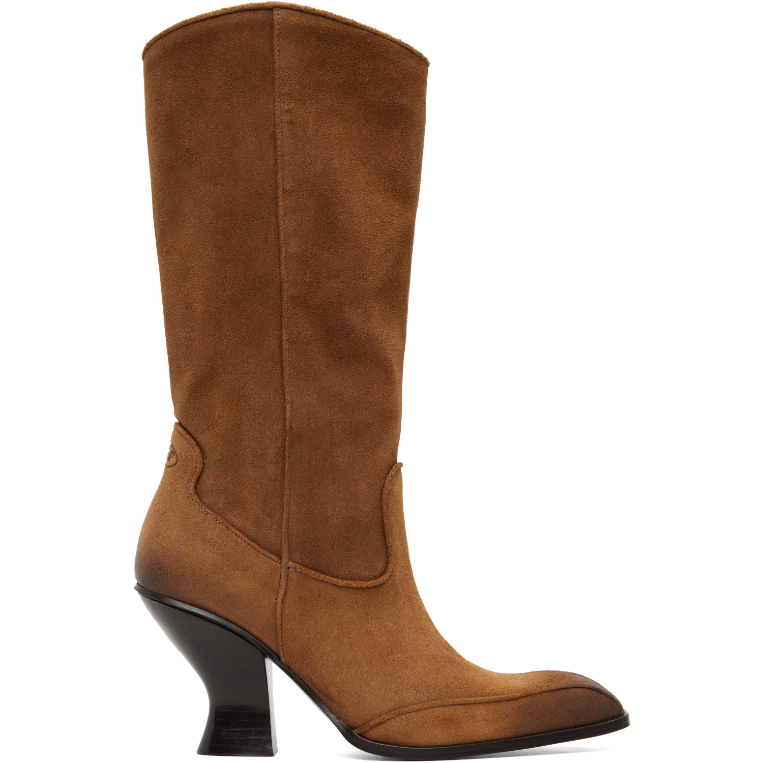 Diesel Tan D-Luffy Suede Knee-High Boots