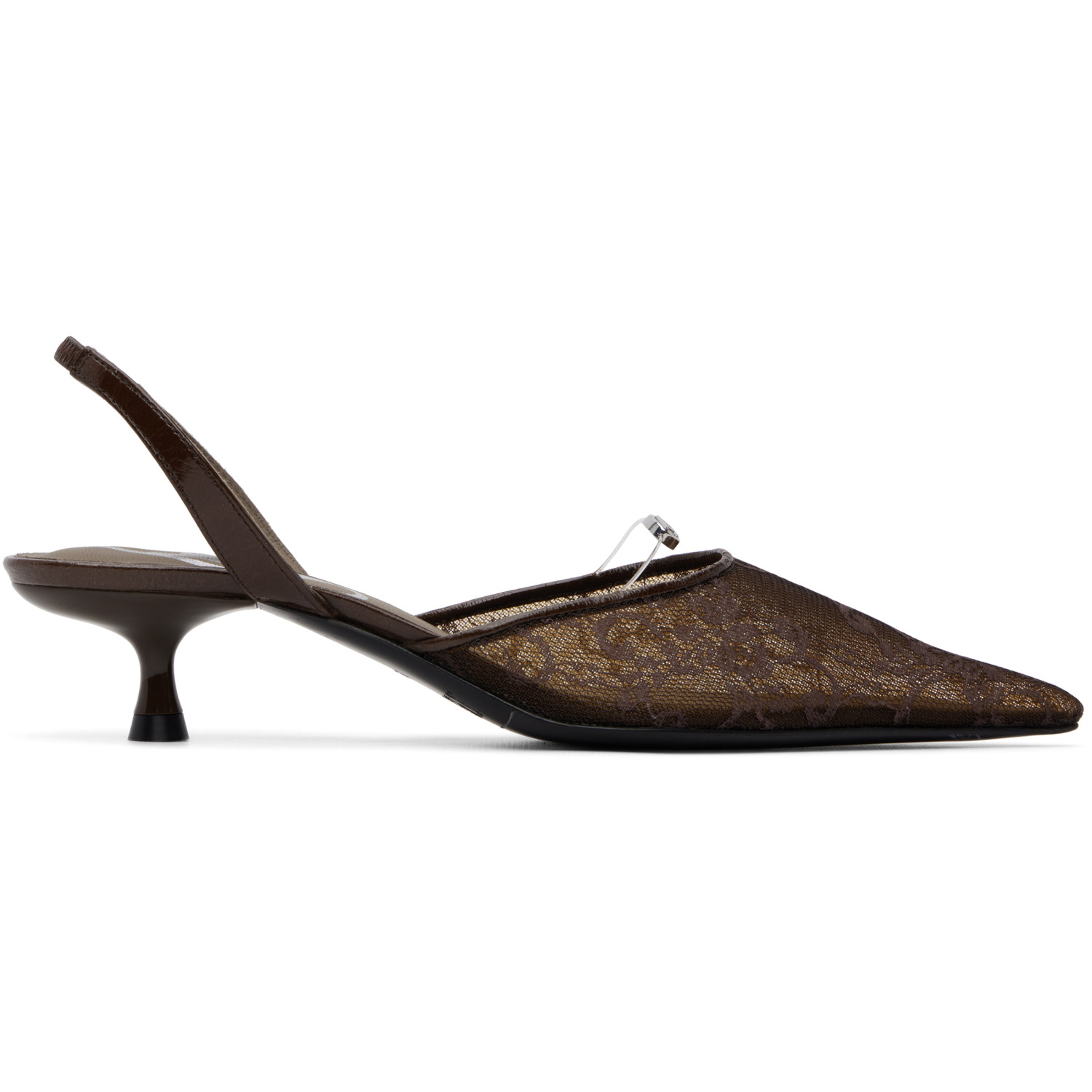 Diesel Brown D-Ten&Half Slingback Heels