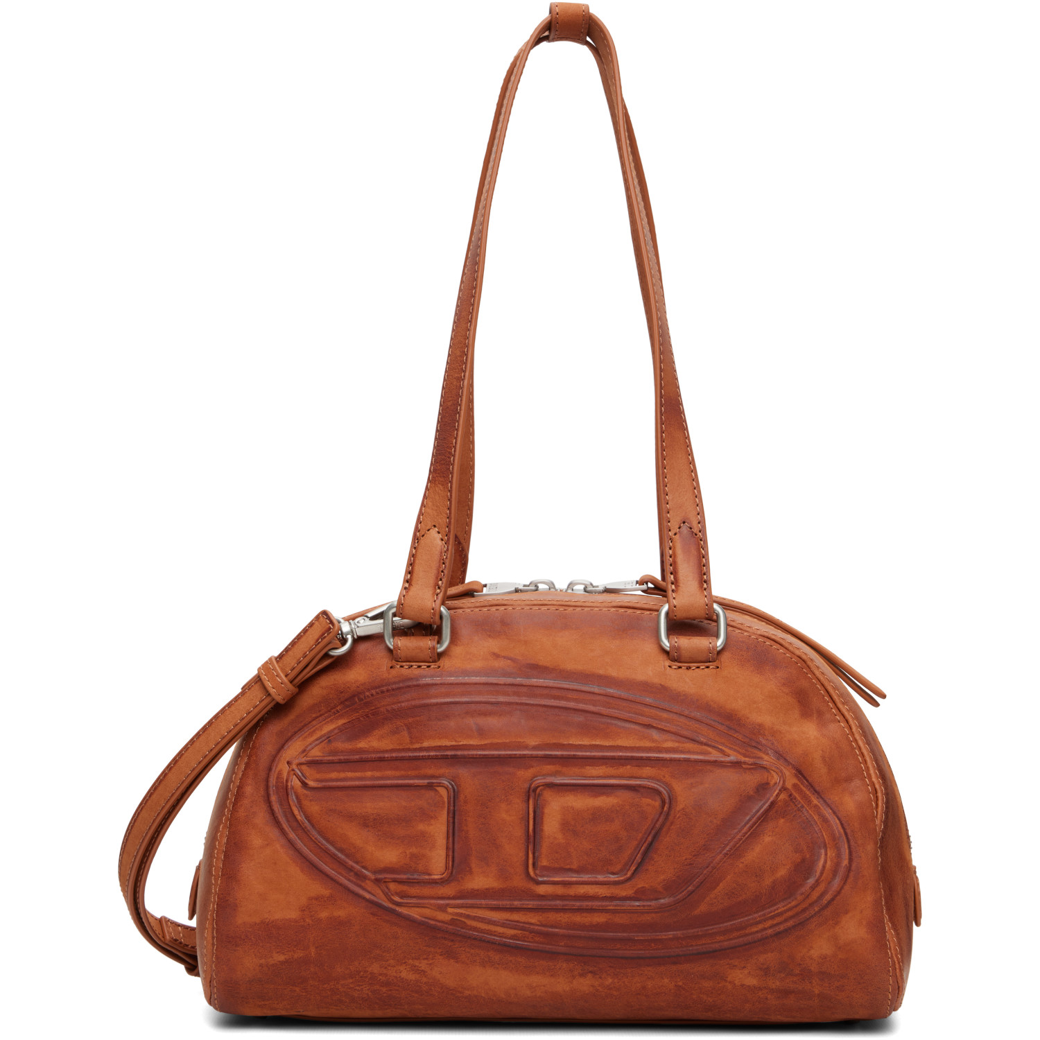 Diesel Brown 1DR Dome Soft Shoulder Bag
