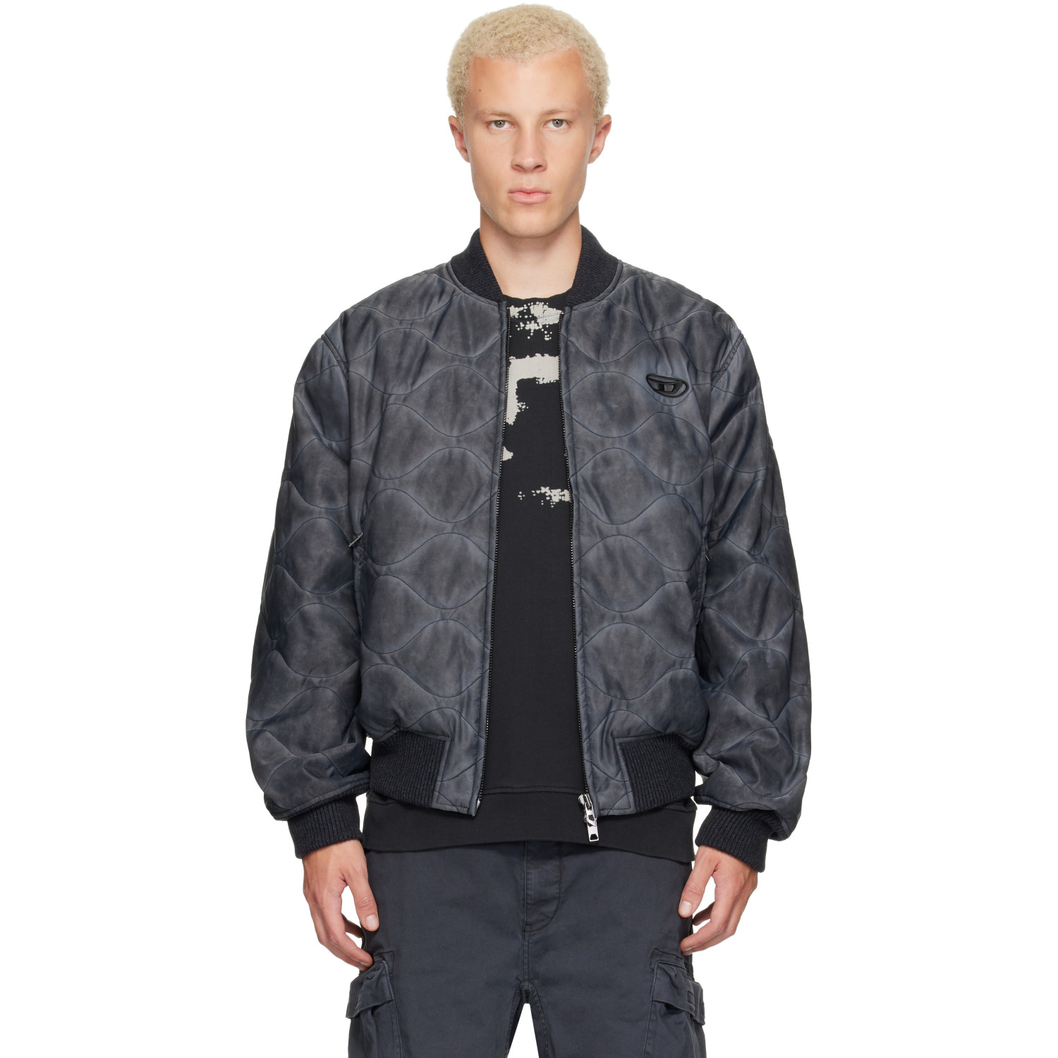 Diesel Gray J-Type Bomber Jacket