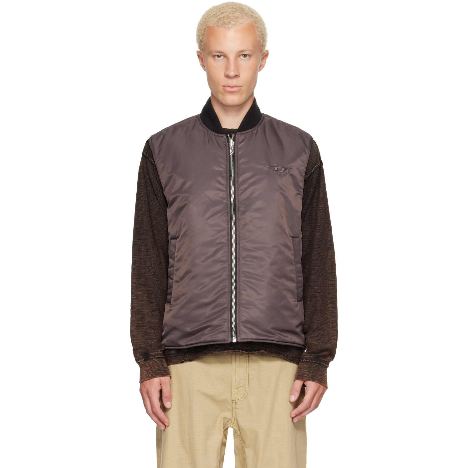 Diesel Black W-Type-D1 Reversible Vest