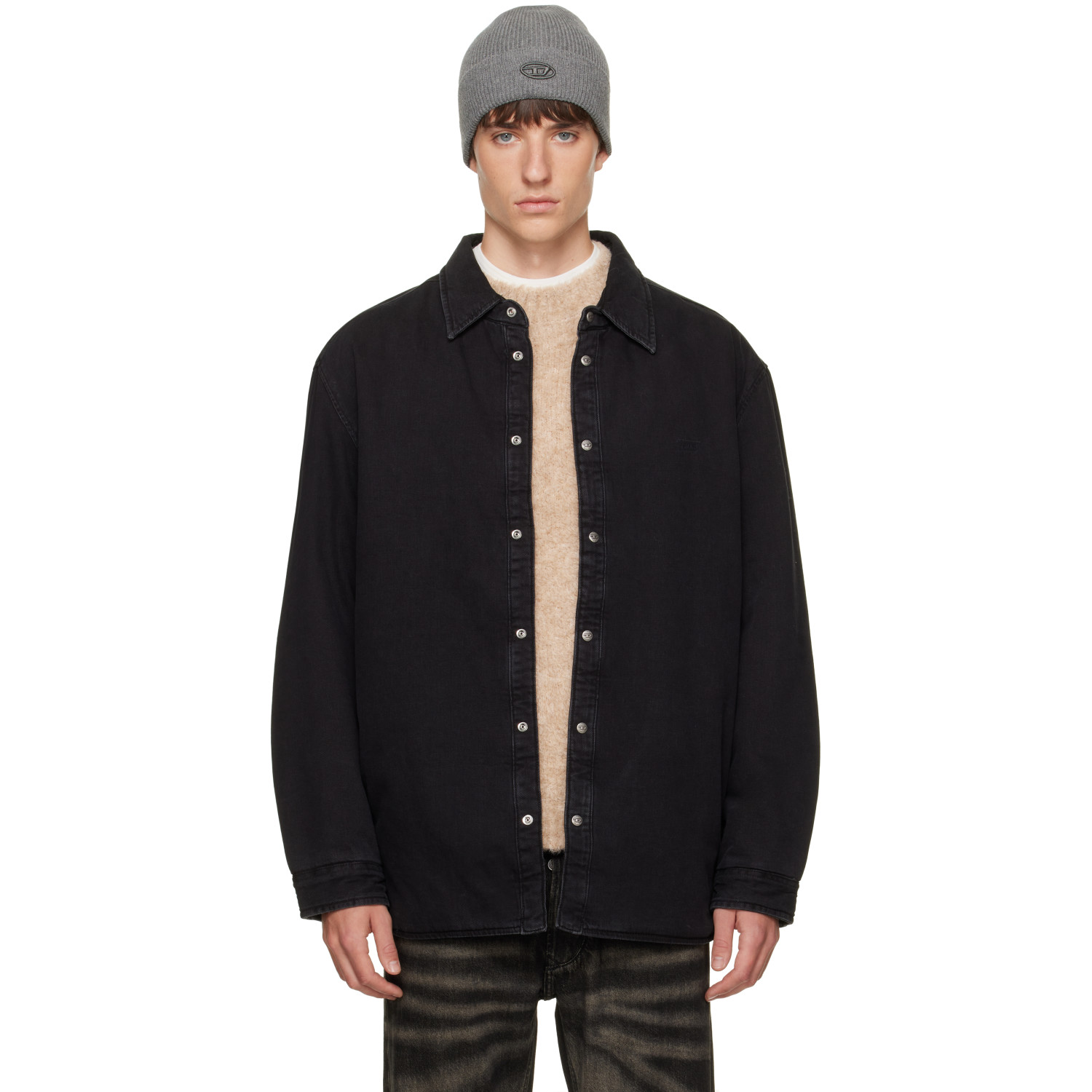 Diesel Black D-Flaim-D Denim Overshirt