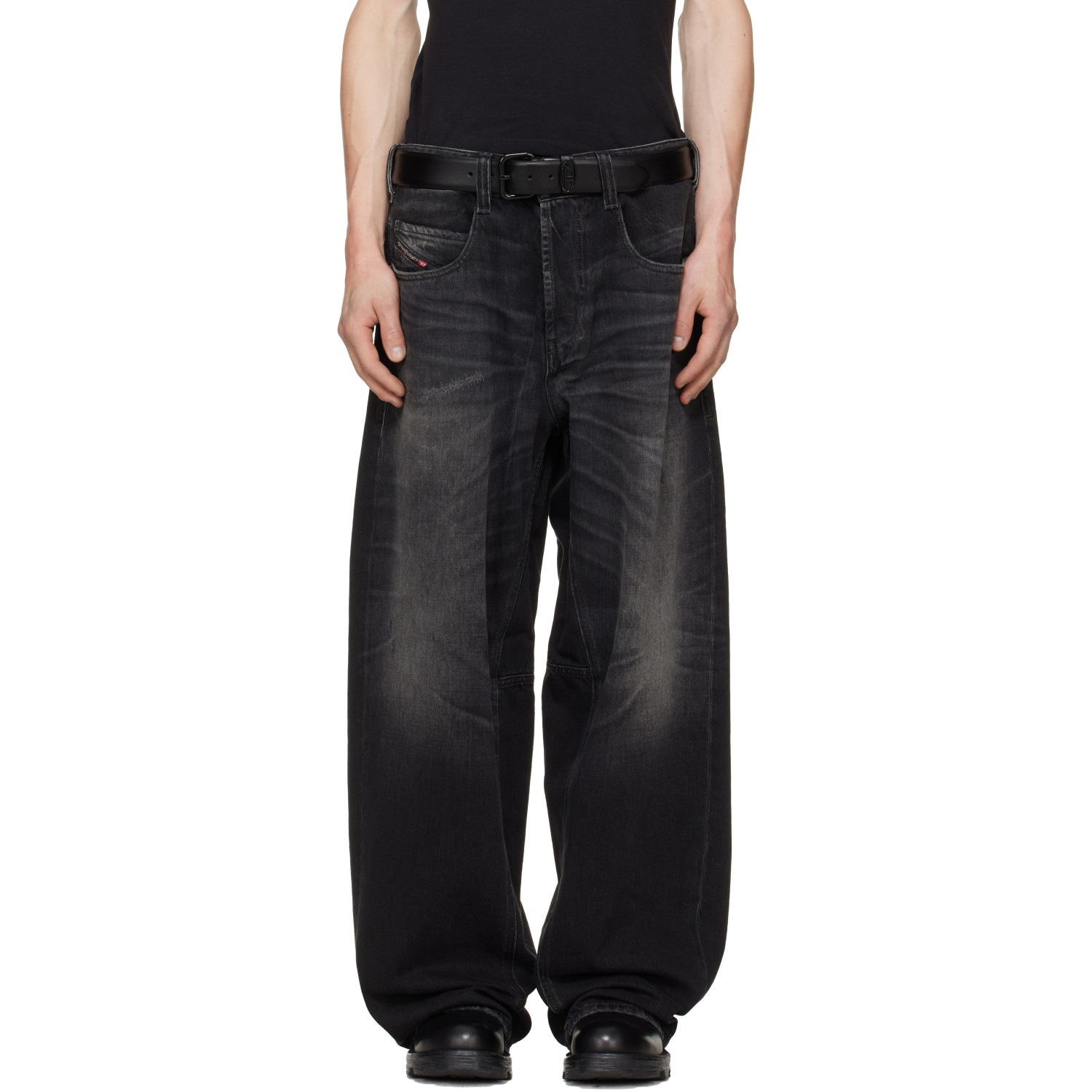 Diesel Black Regular Waist 1997 D-Enim-M Relaxed Jeans