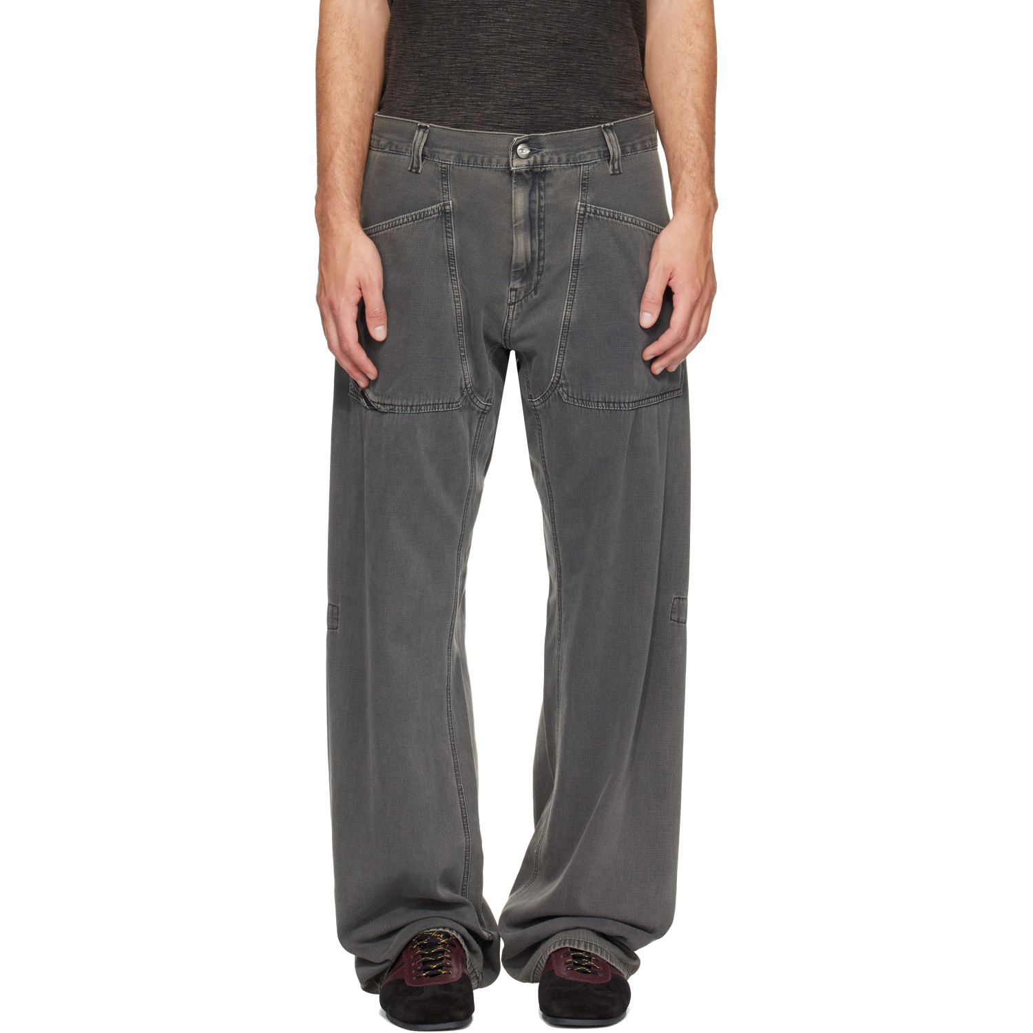 Diesel Gray D-Zeta Relaxed Regular Waist Jeans