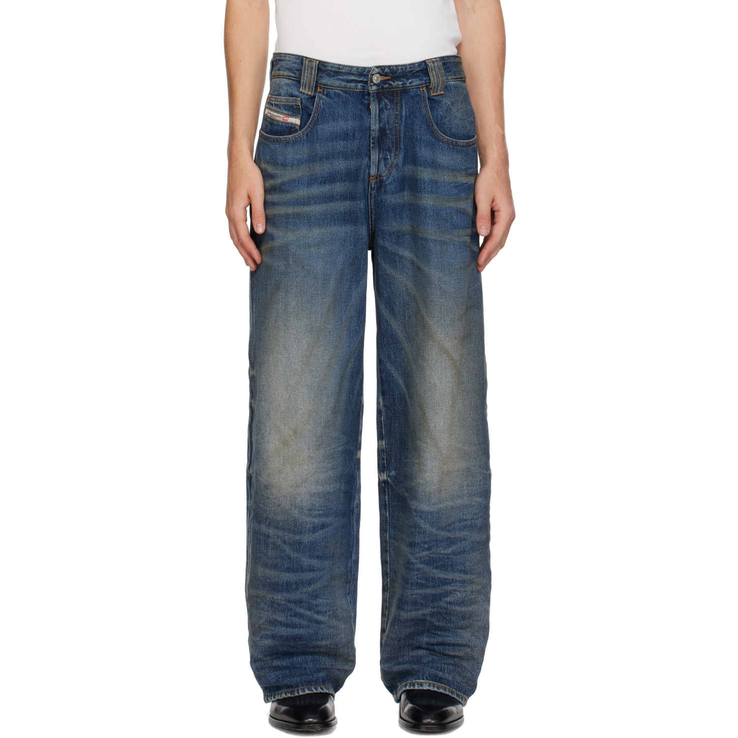 Diesel Blue Relaxed High-Waist 1982 D-Hakou Jeans