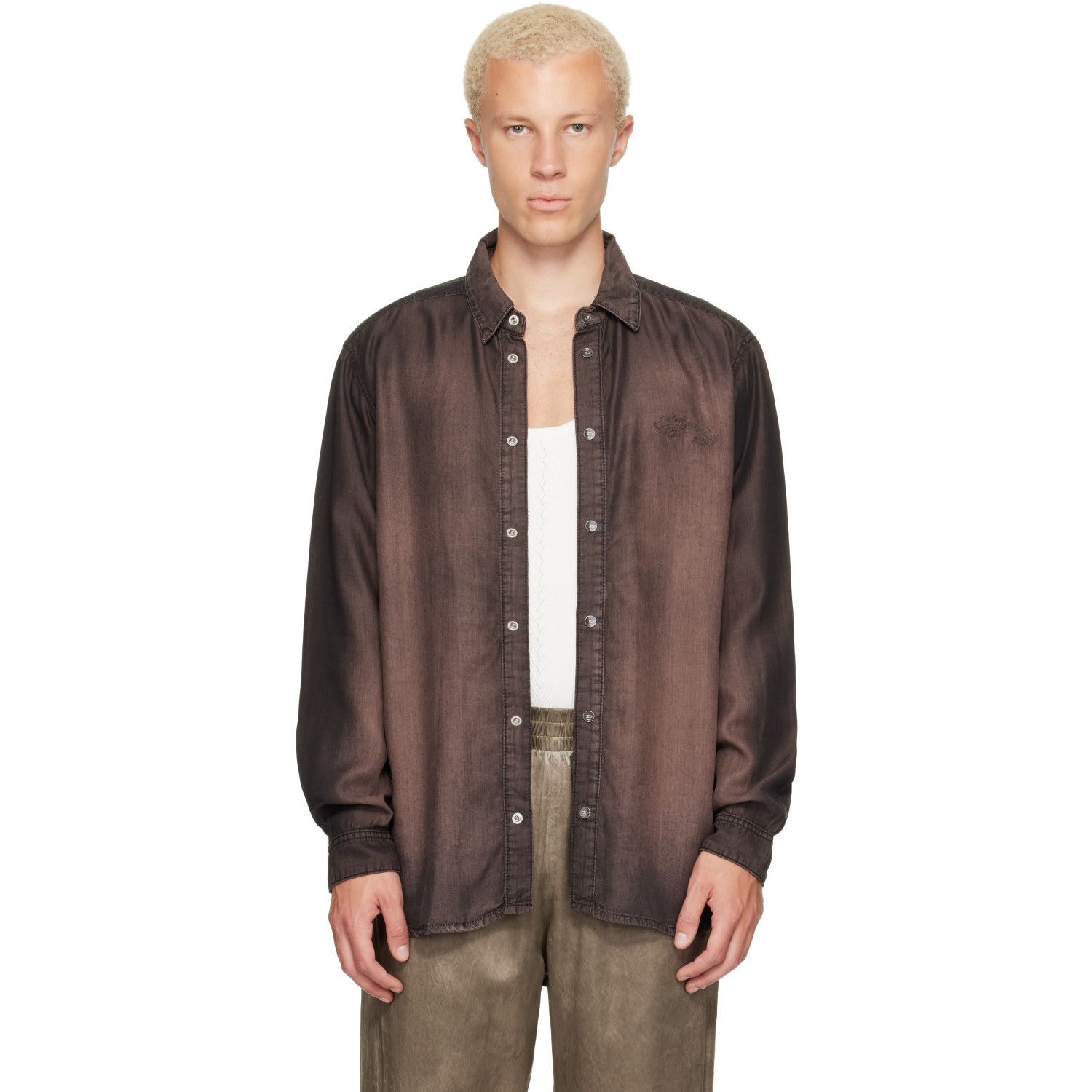 Diesel Brown Fluid Shirt