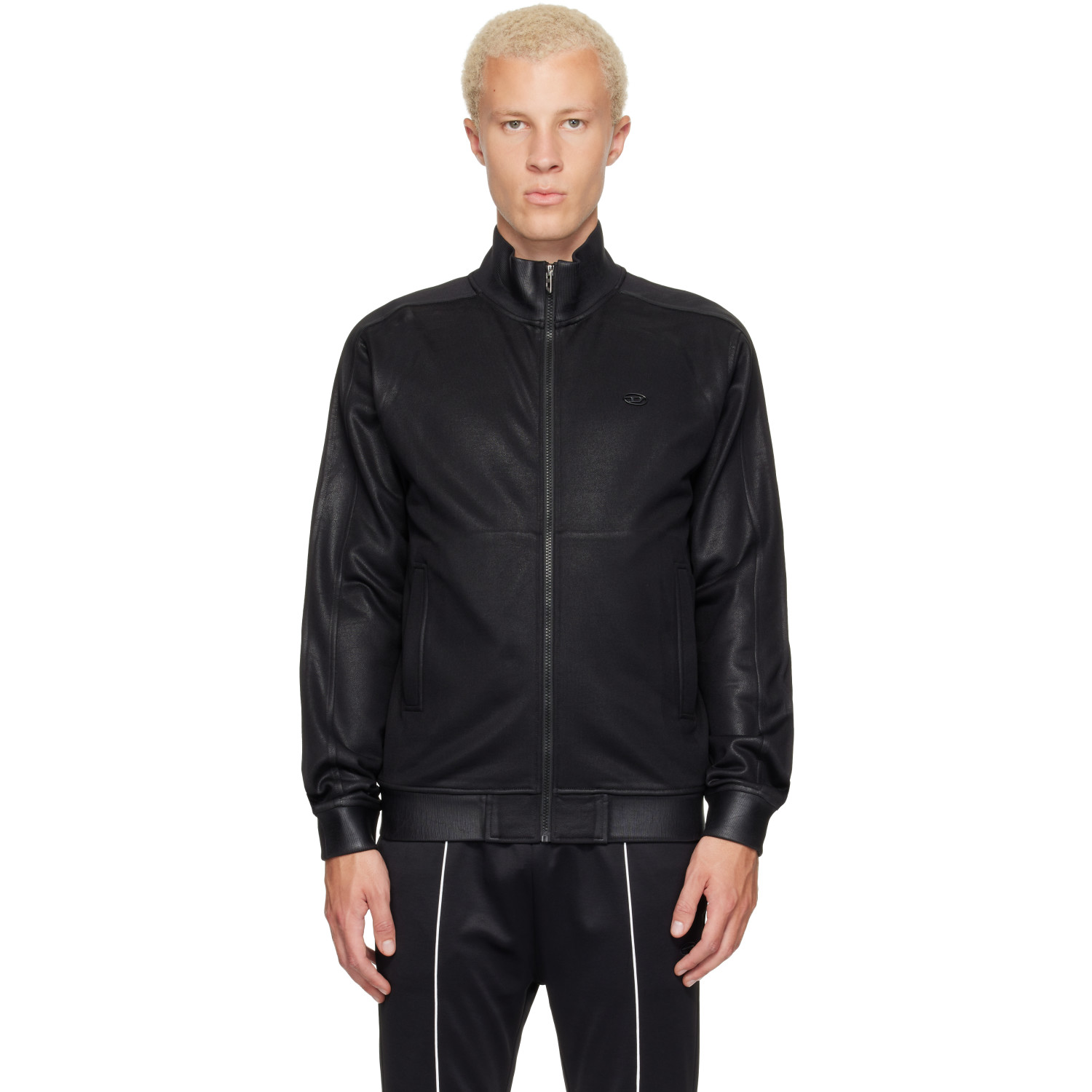 Diesel Black S-Glossy Zip Sweater