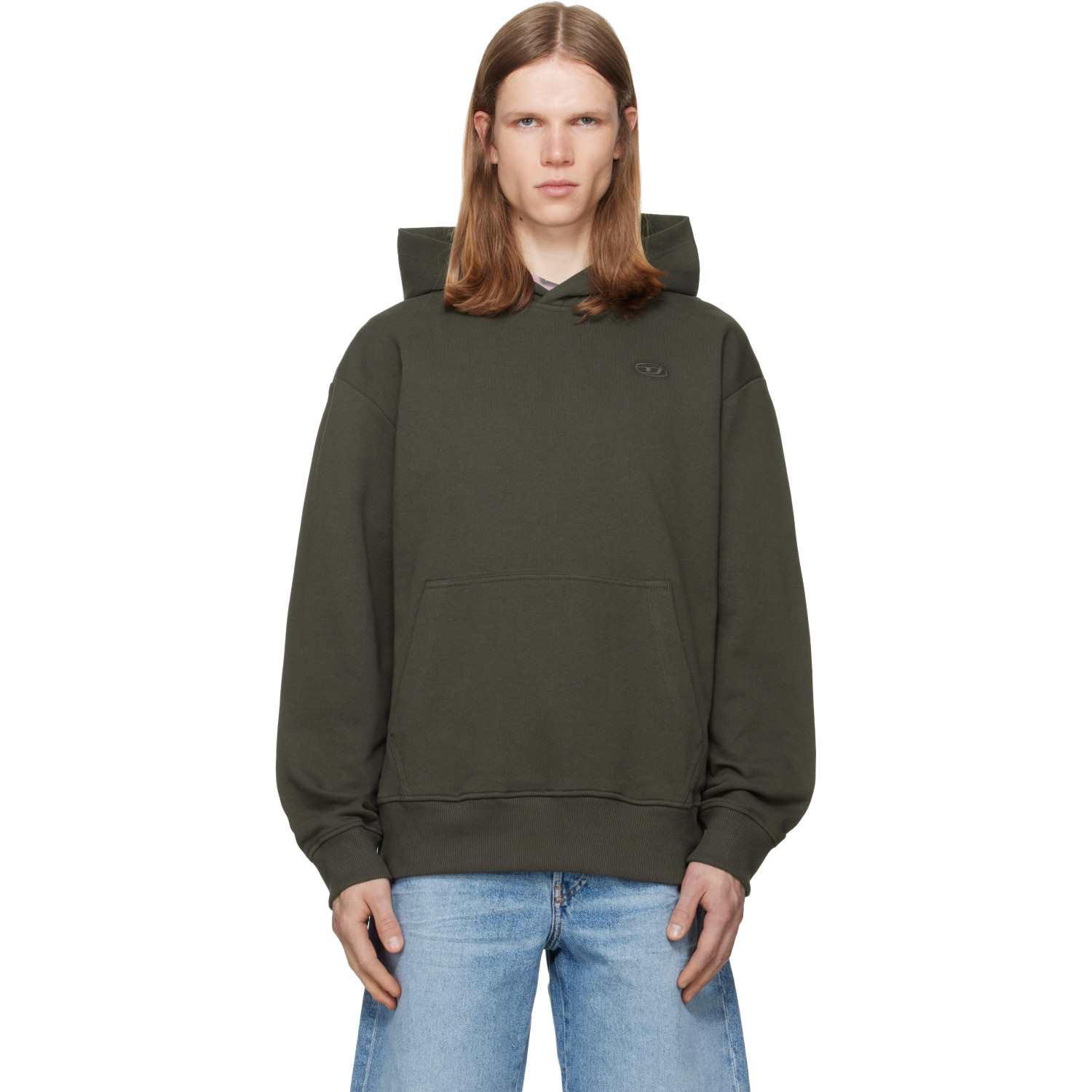 Diesel Brown S-Macs-Hood-Megoval-D Hoodie