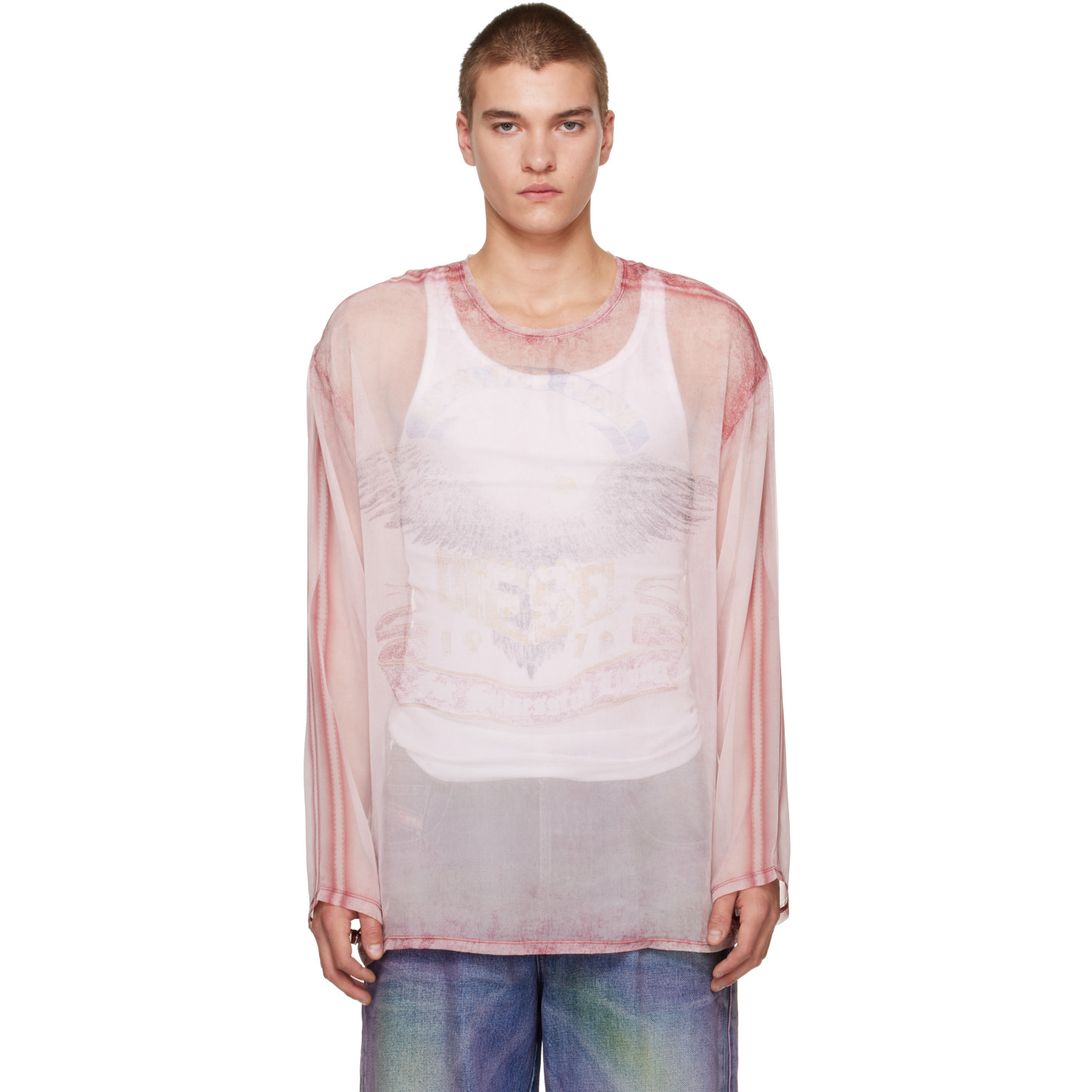 Diesel Pink T-DoubleX-LS Top