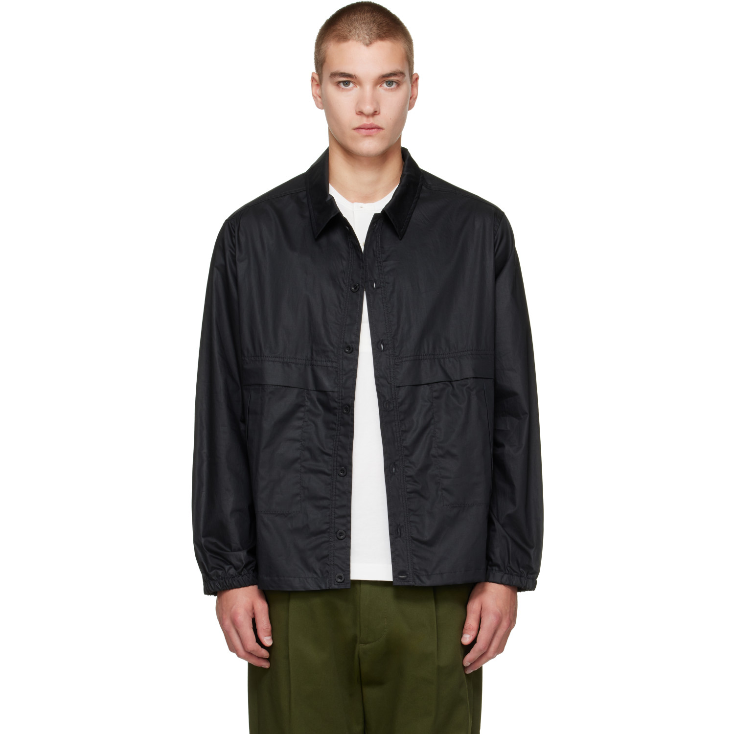 CASEY CASEY Black Lacqued Fabrice Jacket