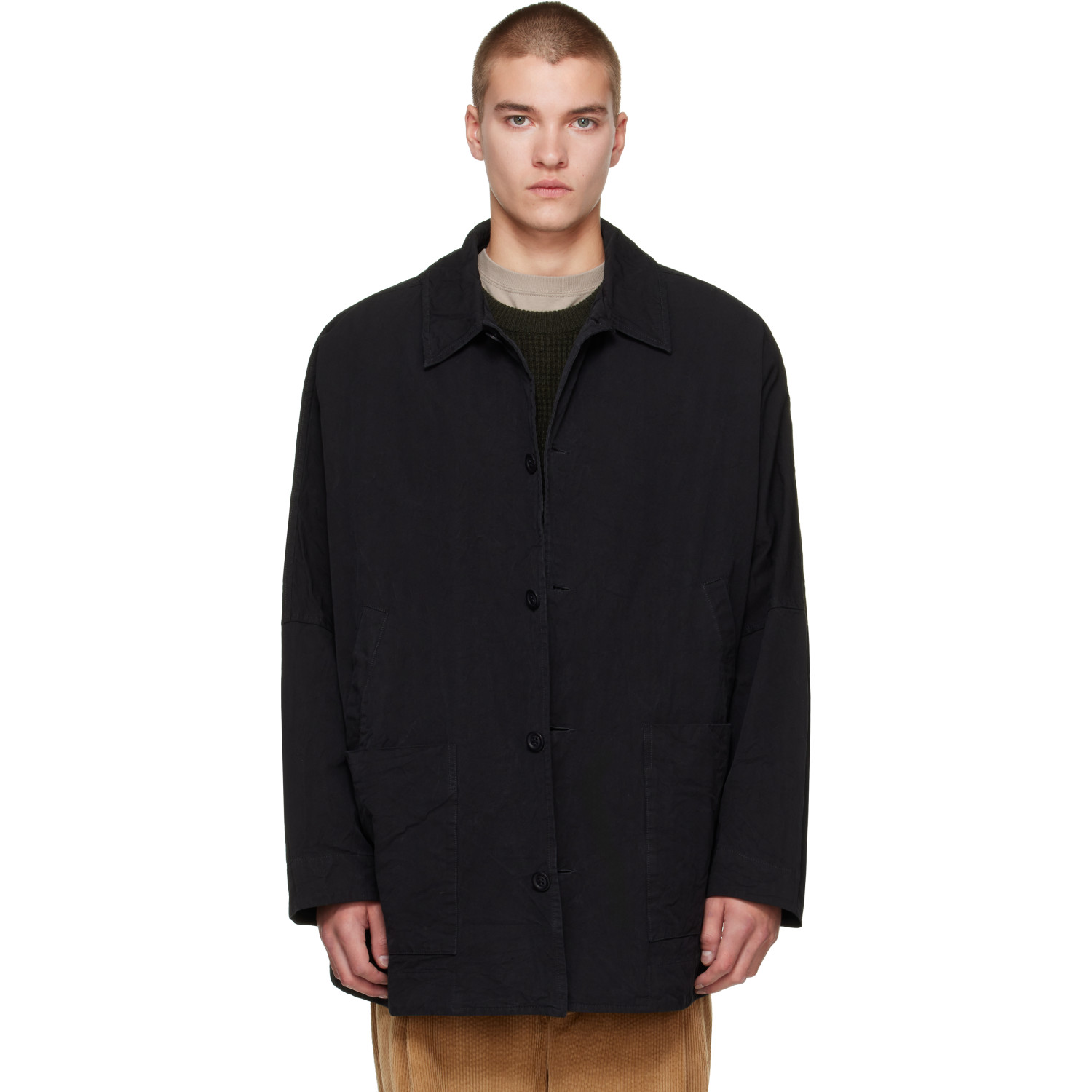 CASEY CASEY Black Double Cot Weiping Jacket