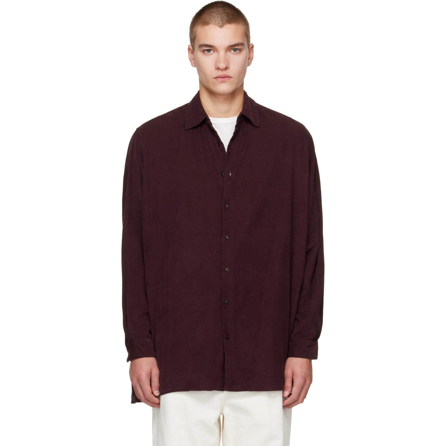 CASEY CASEY Burgundy Ikla Shirt