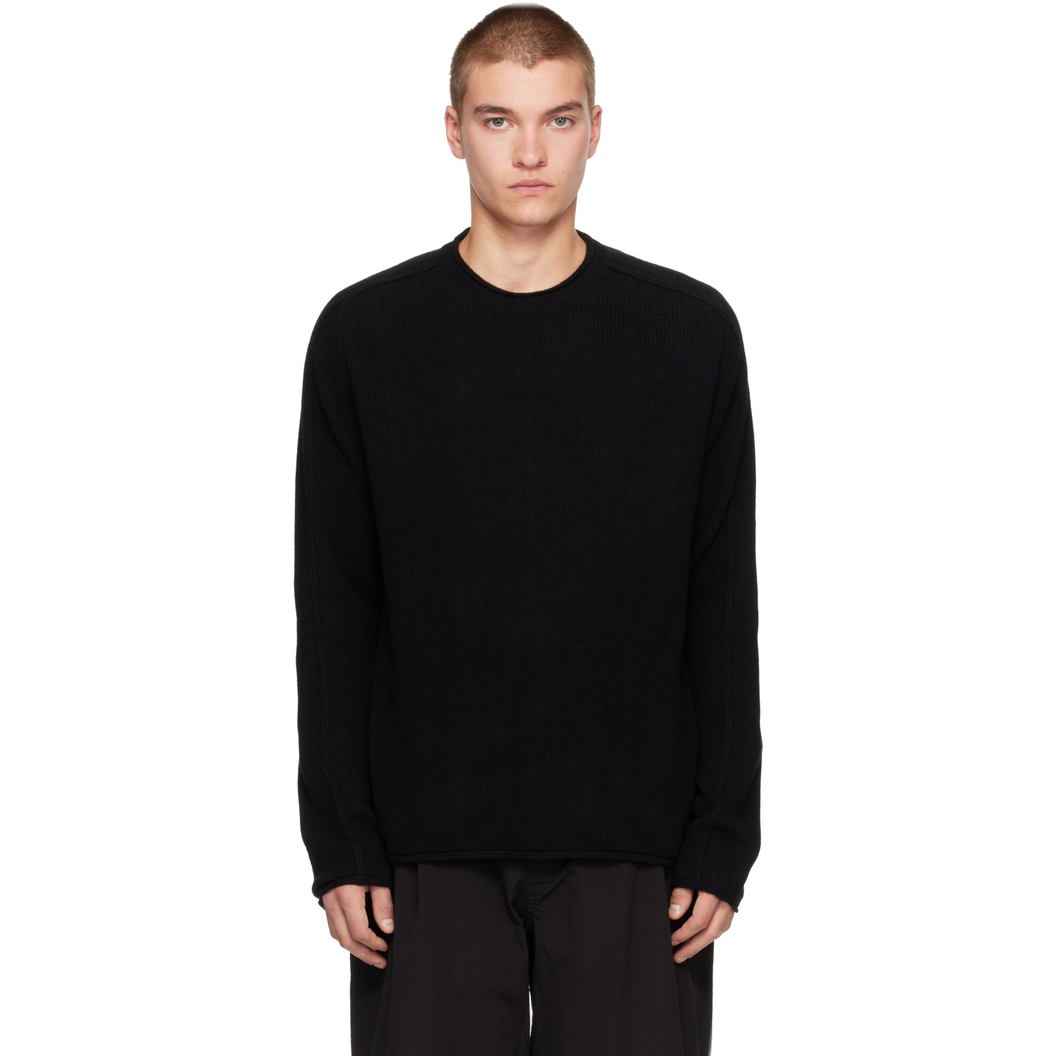 CASEY CASEY Black Inside Out Seam Sweater