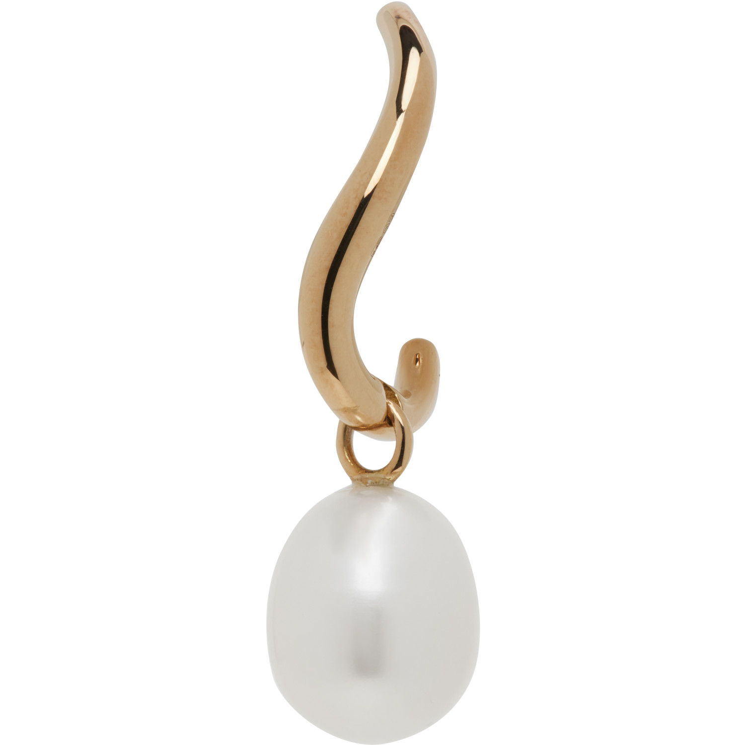 C.Chesnais Wave Perle Single Left Earring
