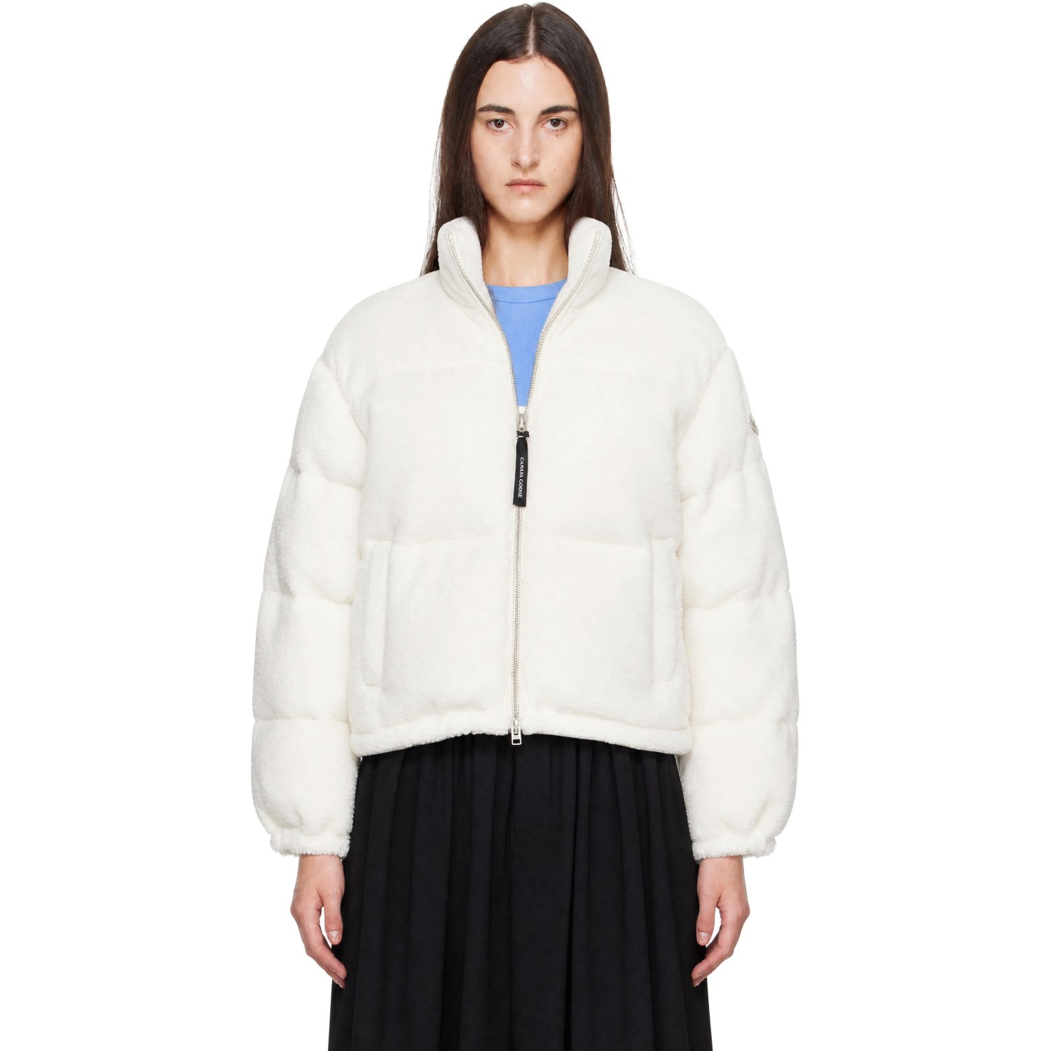 Canada Goose Off-White Fallon Fleece Puffer Down Jacket