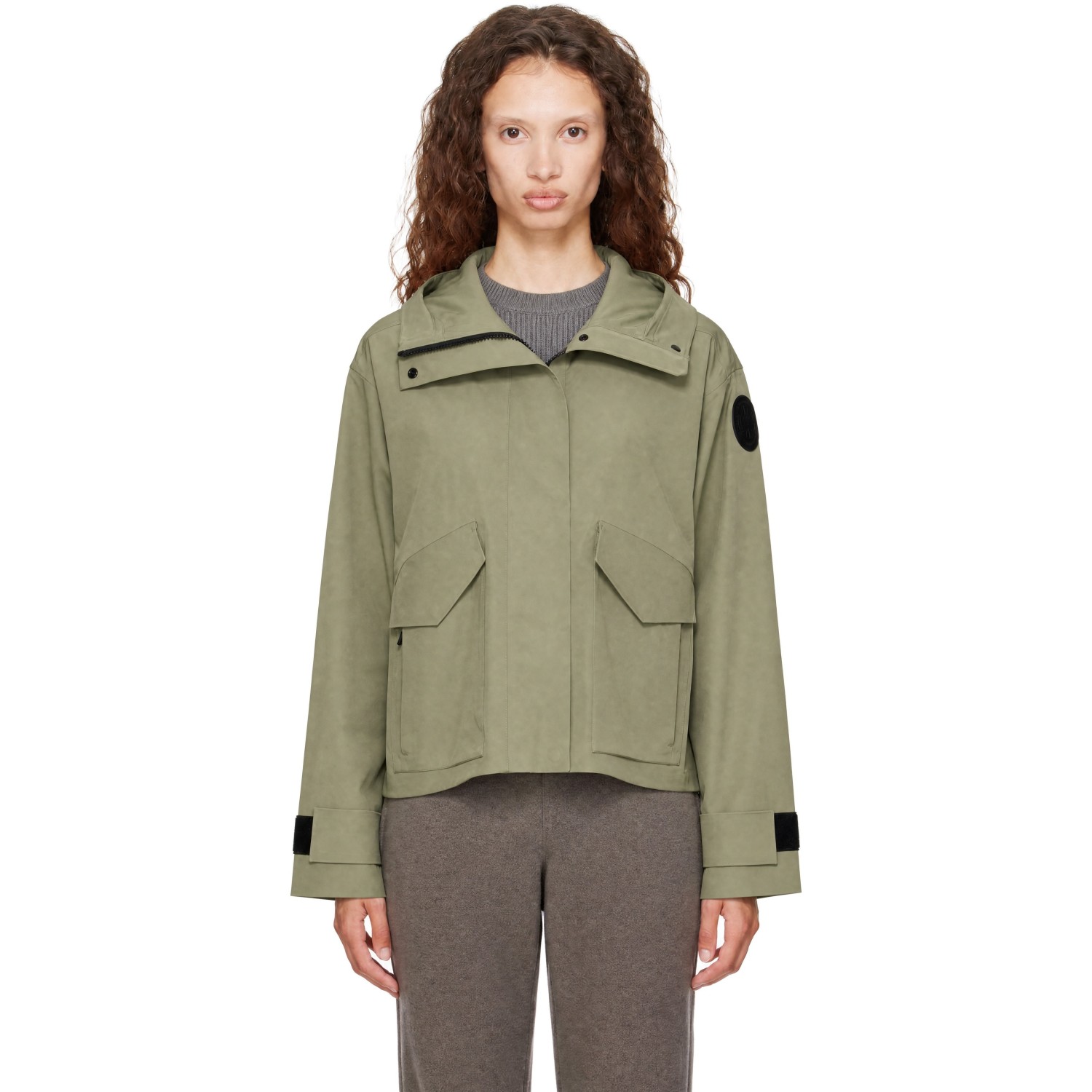 Canada Goose Khaki 'Black Disc' Tofino Rain Jacket