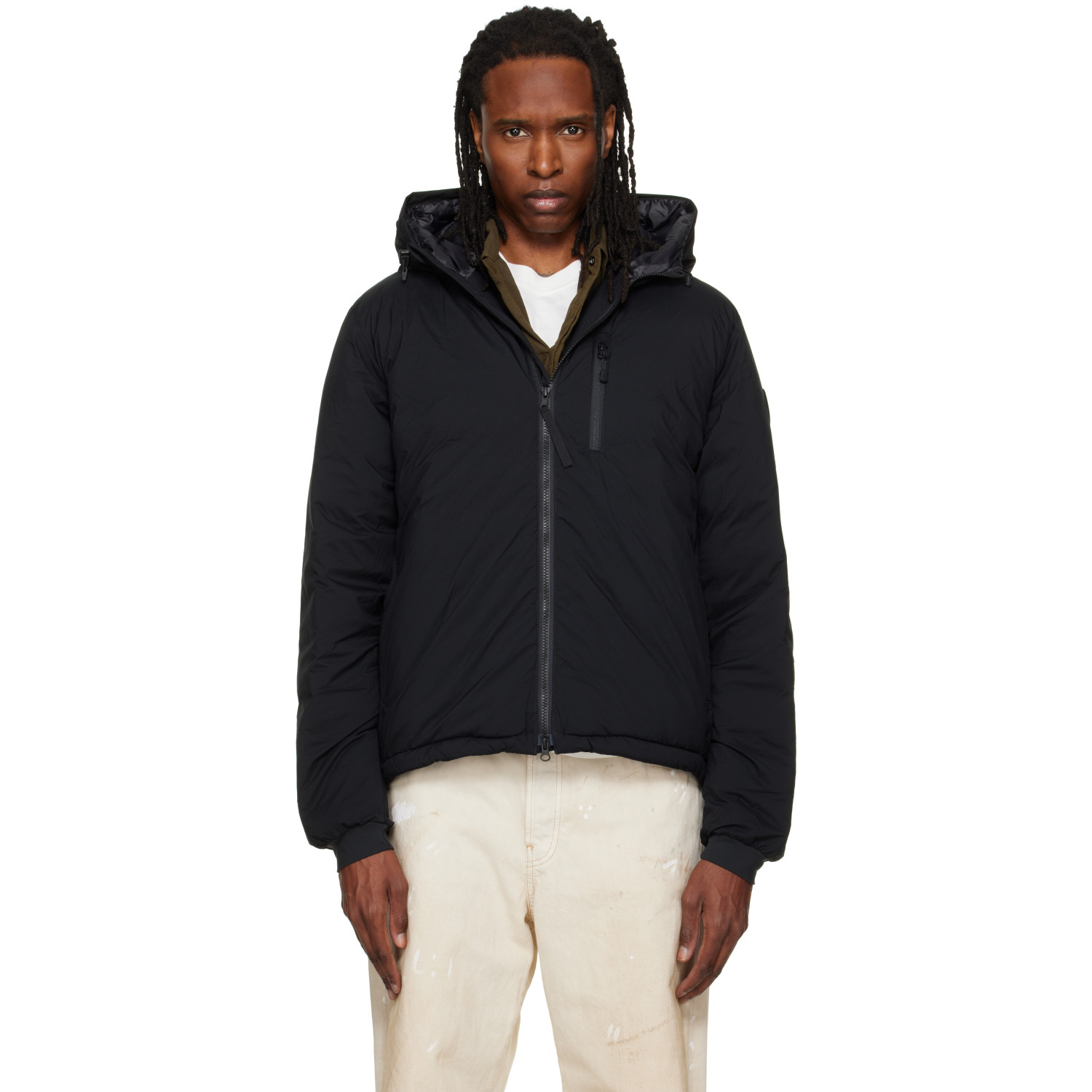 Canada Goose Black Lodge Hoodie Down Jacket