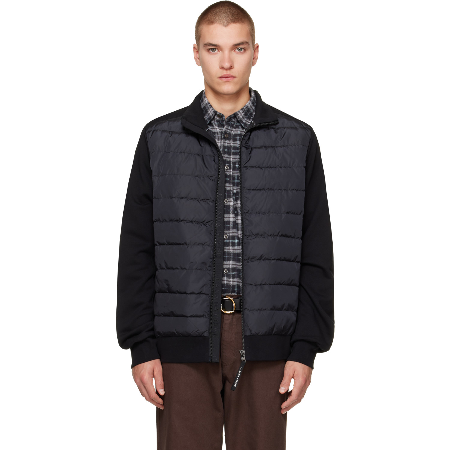 Canada Goose Black HyBridge Huron Full Zip Down Jacket