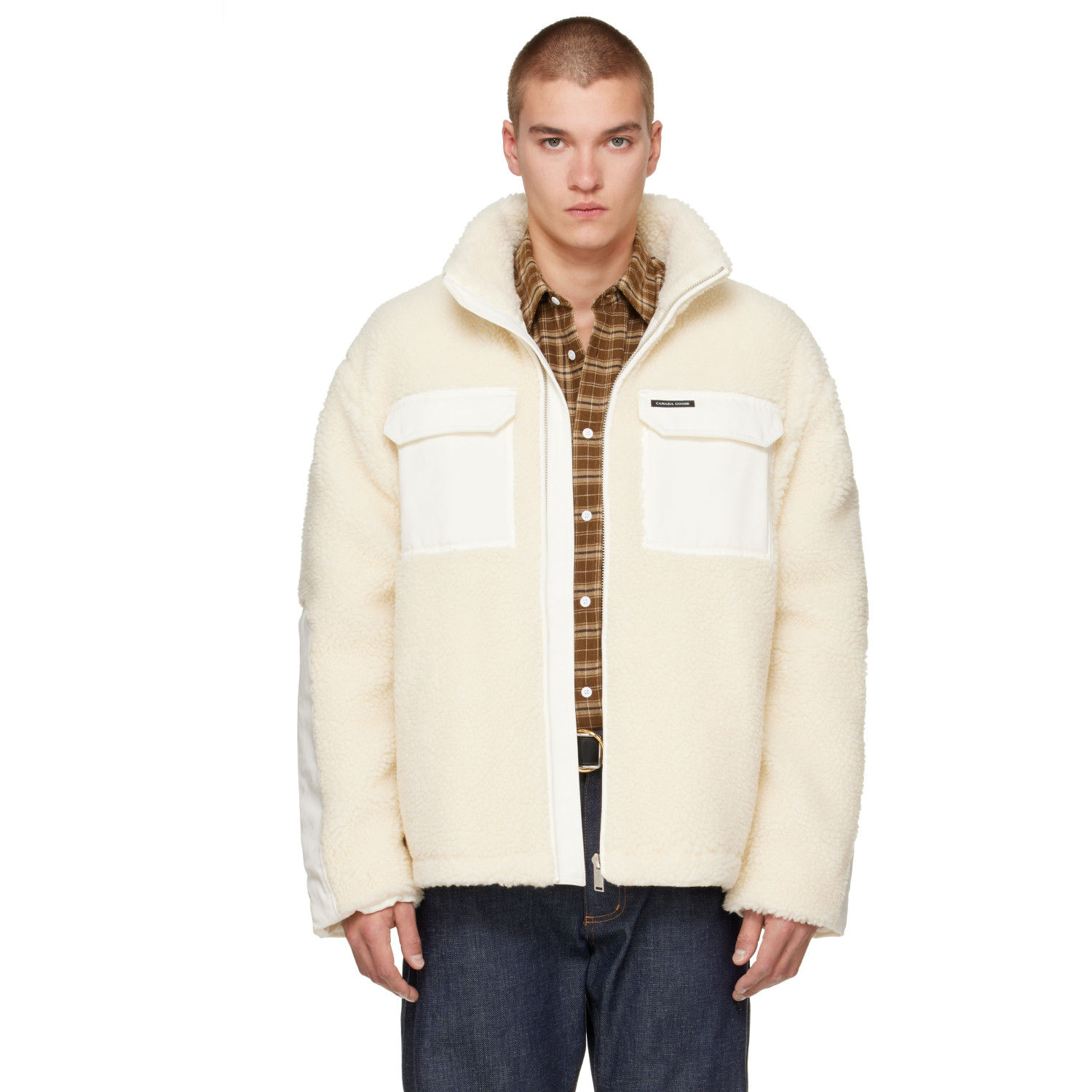 Canada Goose Off-White Harrier Fleece Jacket