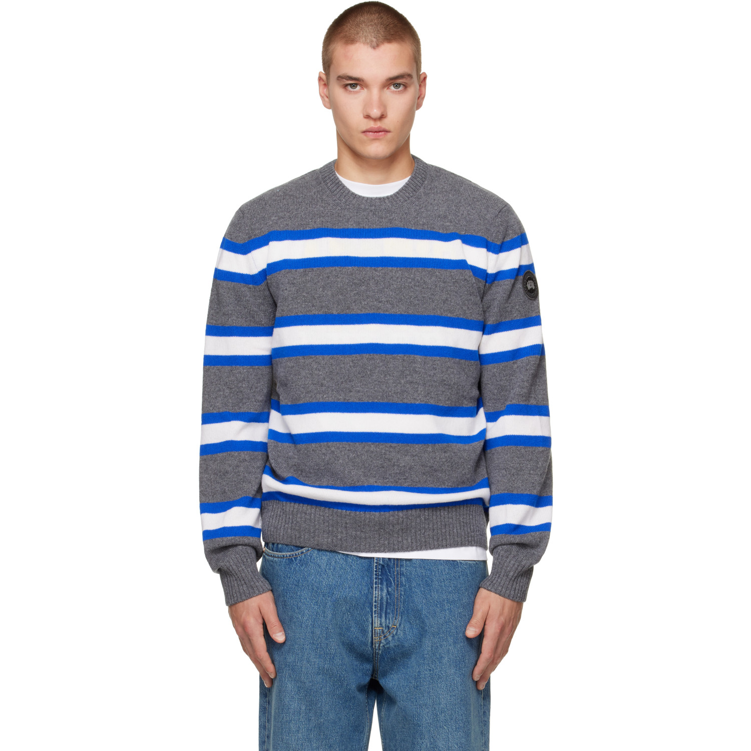 Canada Goose Gray Matawin Knit Crew Sweater