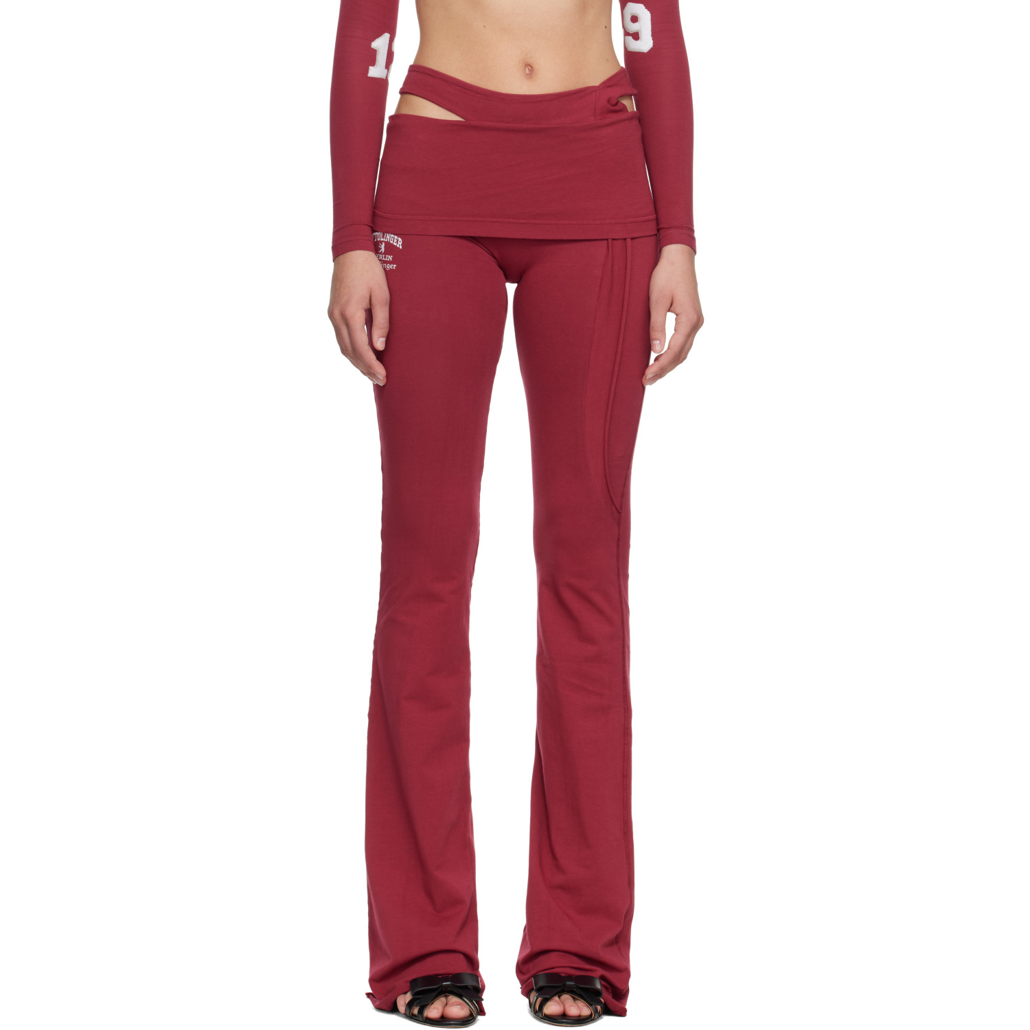 Ottolinger Red Drop-Fold Otto Leggings