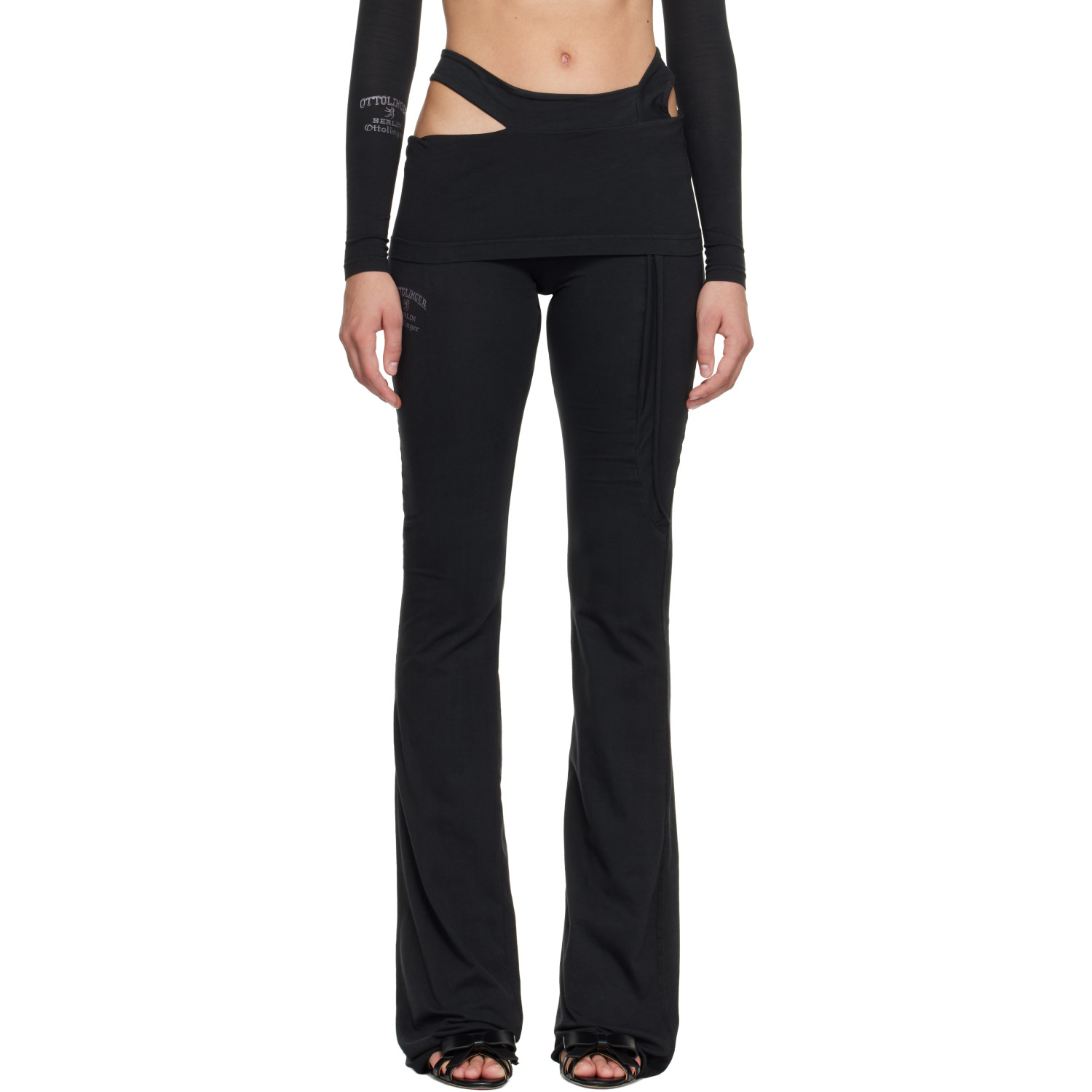 Ottolinger Black Drop-Fold Otto Leggings