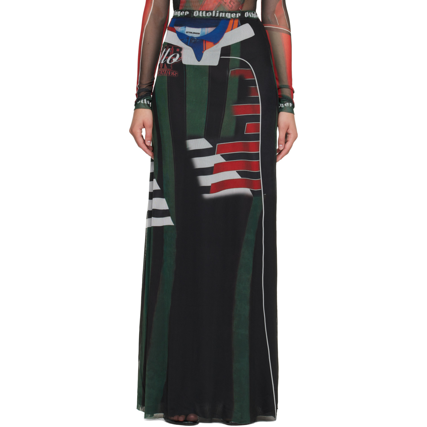 Ottolinger Multicolor Mesh Maxi Skirt