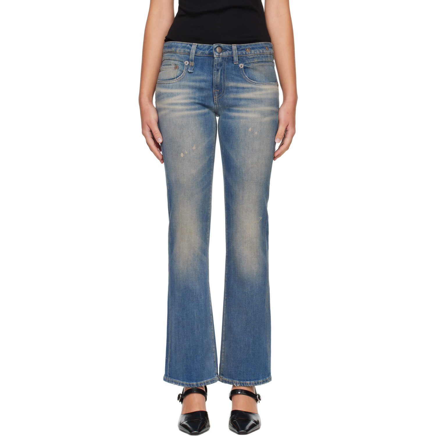 R13 Blue Denim Boy Kick Jeans