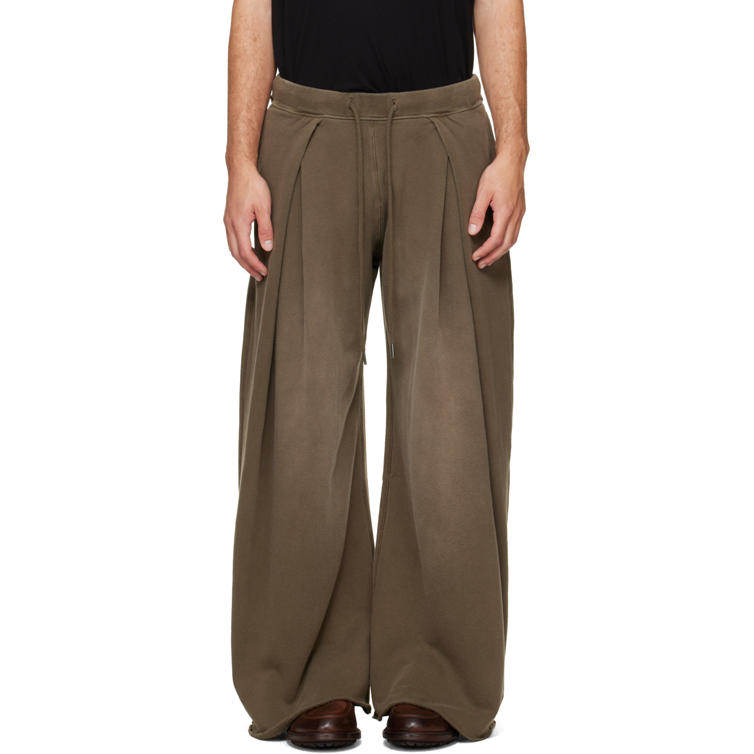 R13 Khaki Foldover Sweatpants