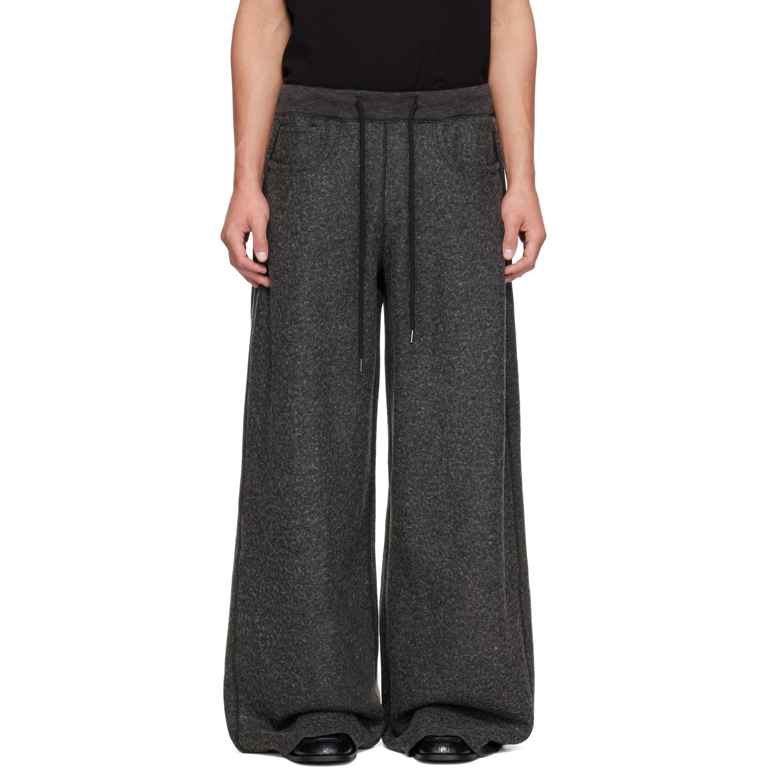R13 Gray Side Pleat Sweatpants