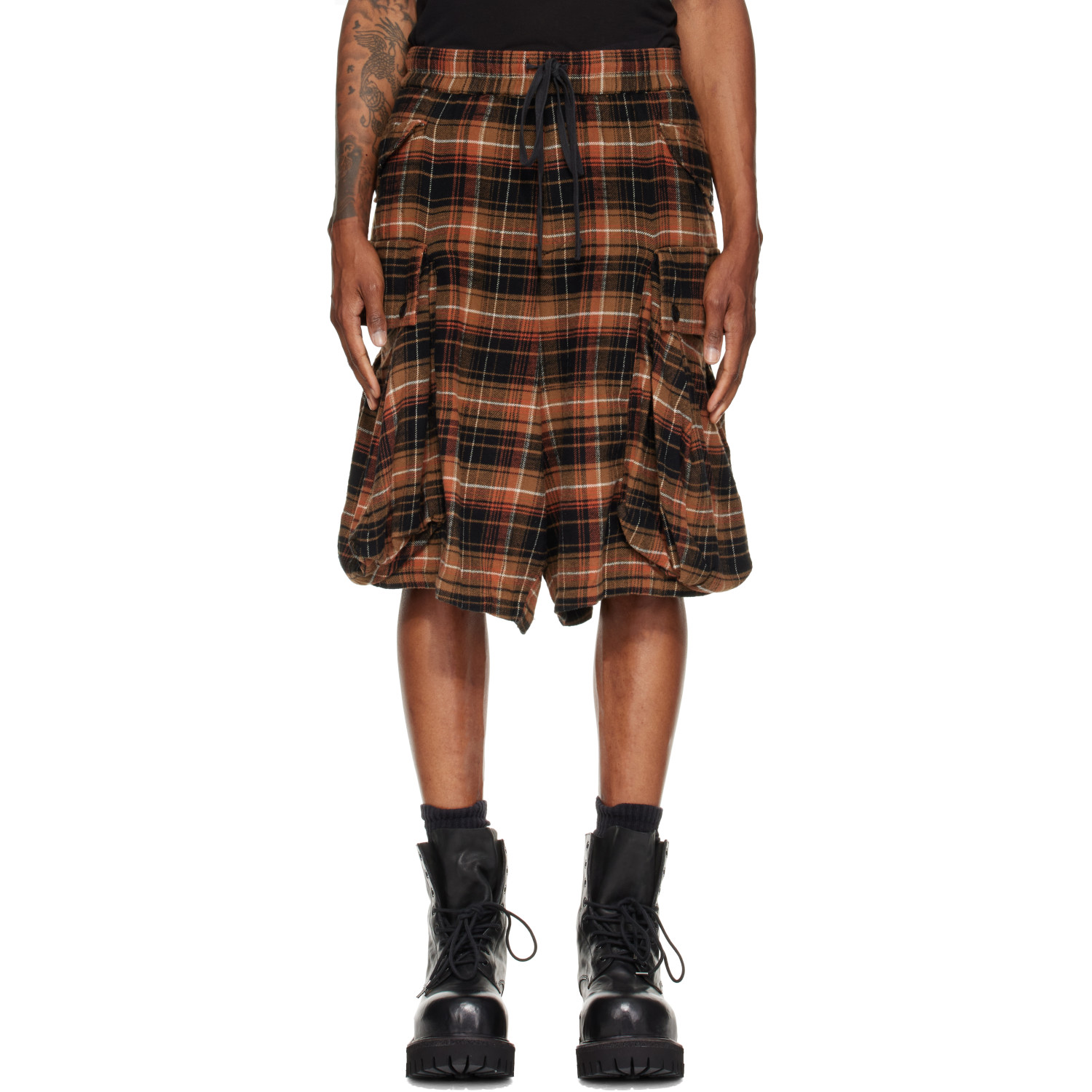 R13 Brown Jumbo Shorts