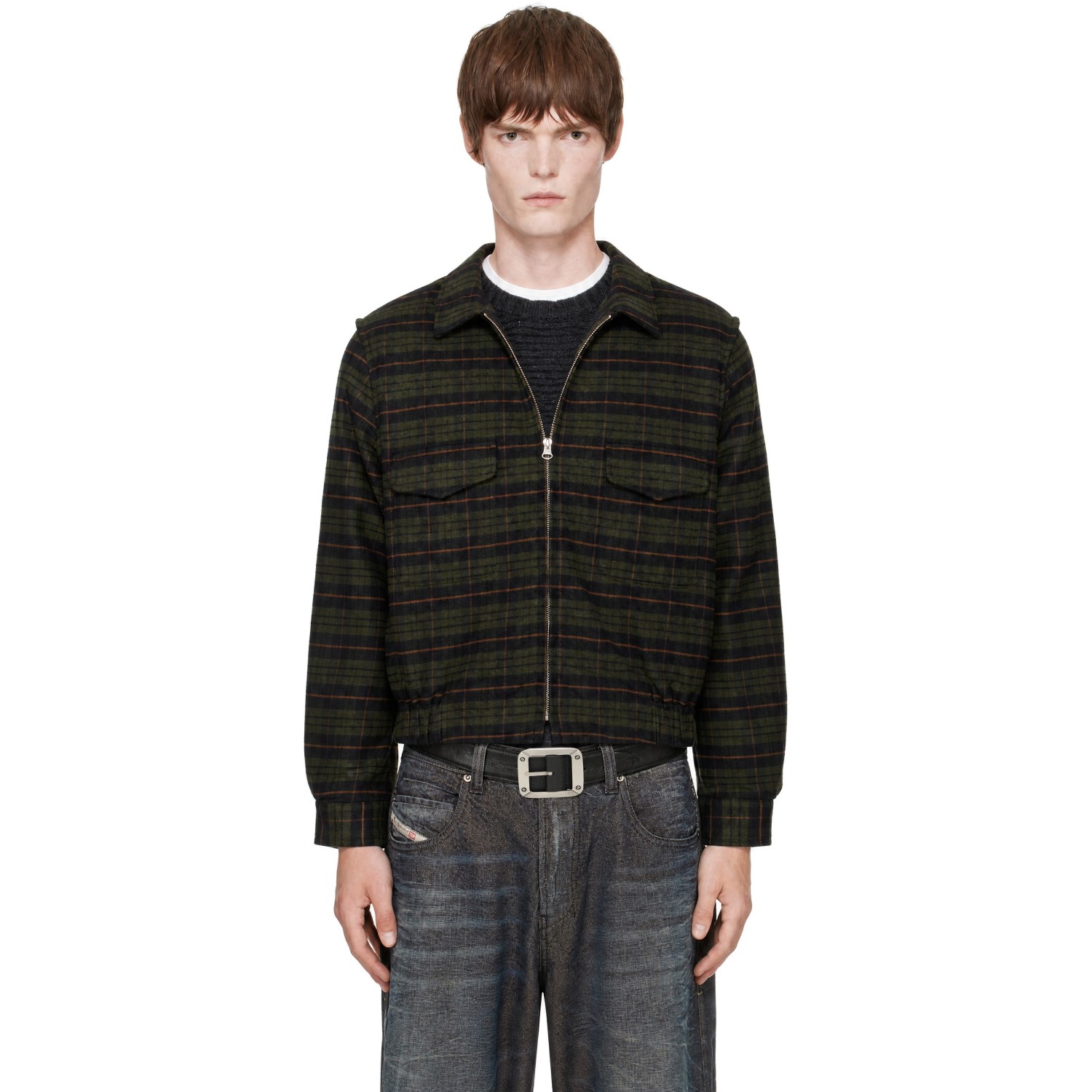 Carne Bollente Green Stay Plaid Jacket