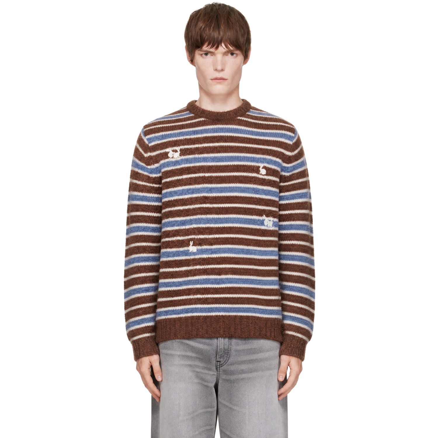 Carne Bollente Brown & Blue Bunny Crossings Sweater