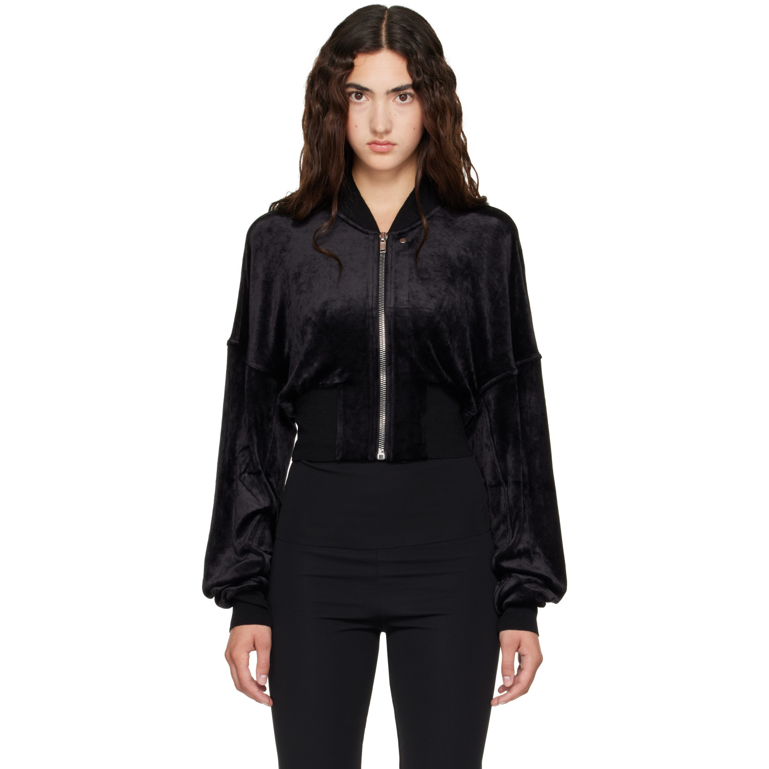 Rick Owens Lilies Black Tower Flight Jacket