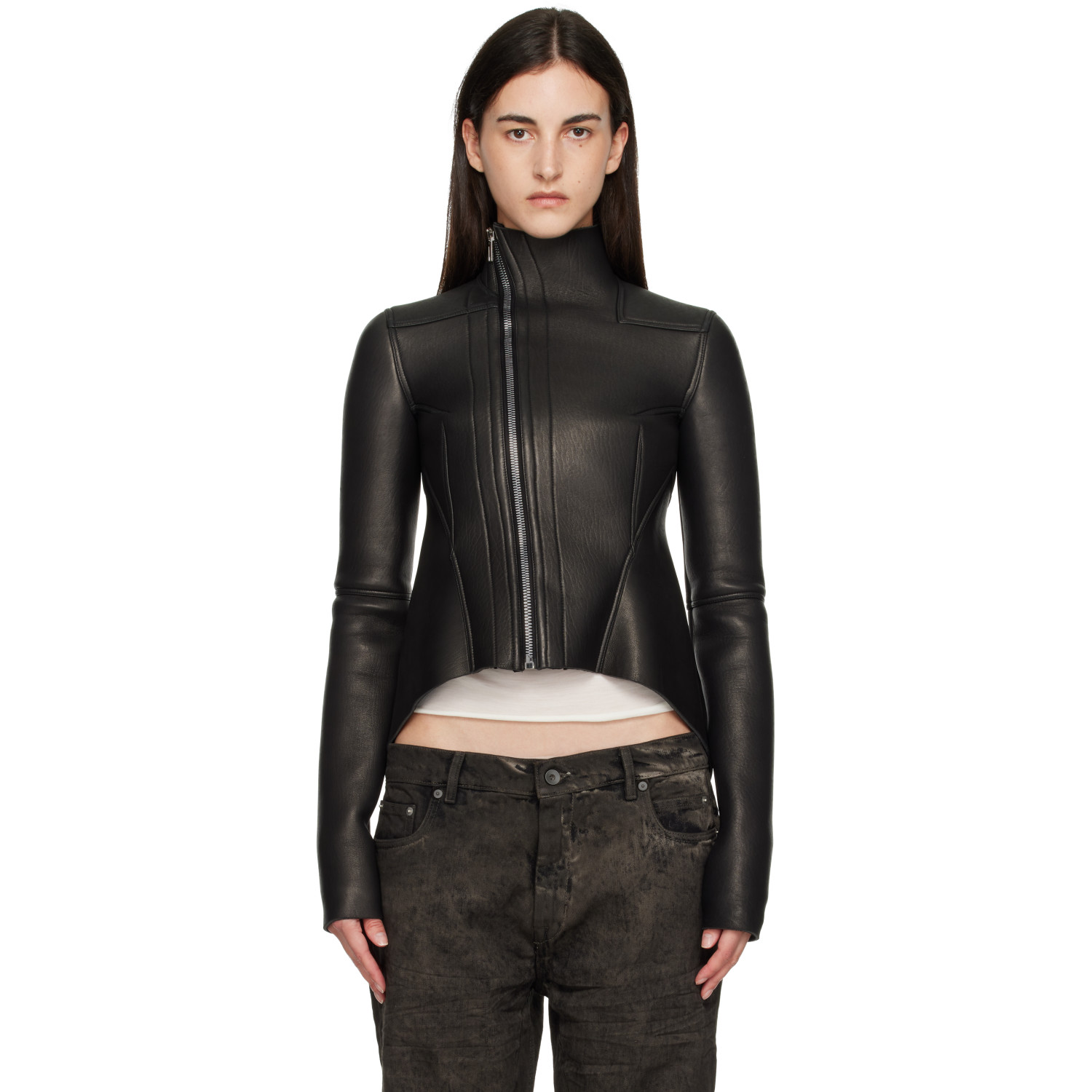 Rick Owens Lilies Black Tower Naska Gary Leather Jacket