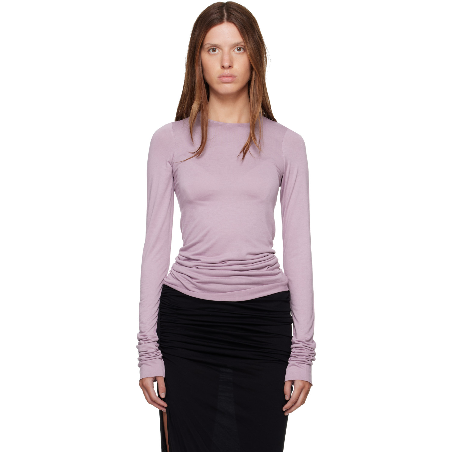 Rick Owens Lilies Purple Tower Basic LS T-shirt