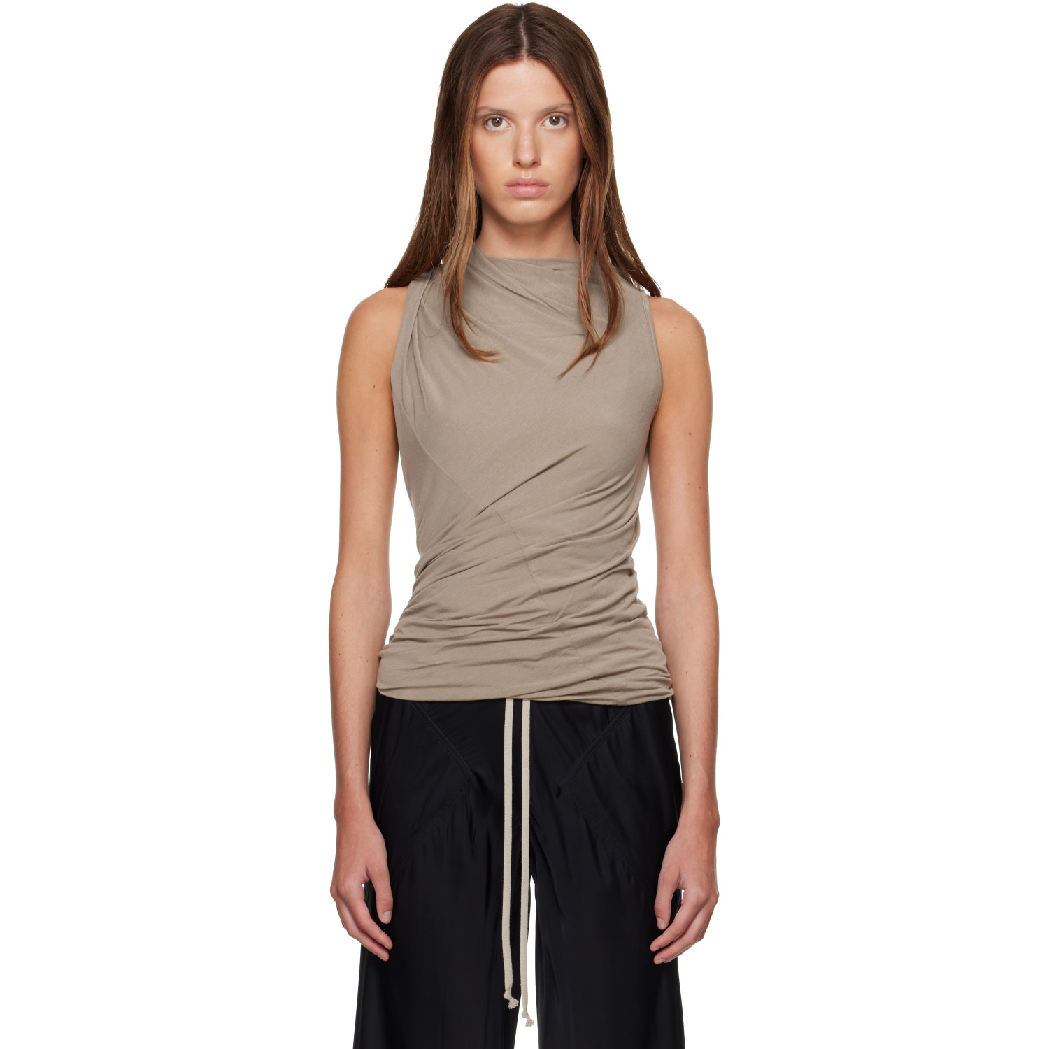 Rick Owens Lilies Gray Tower Luna Tank Top