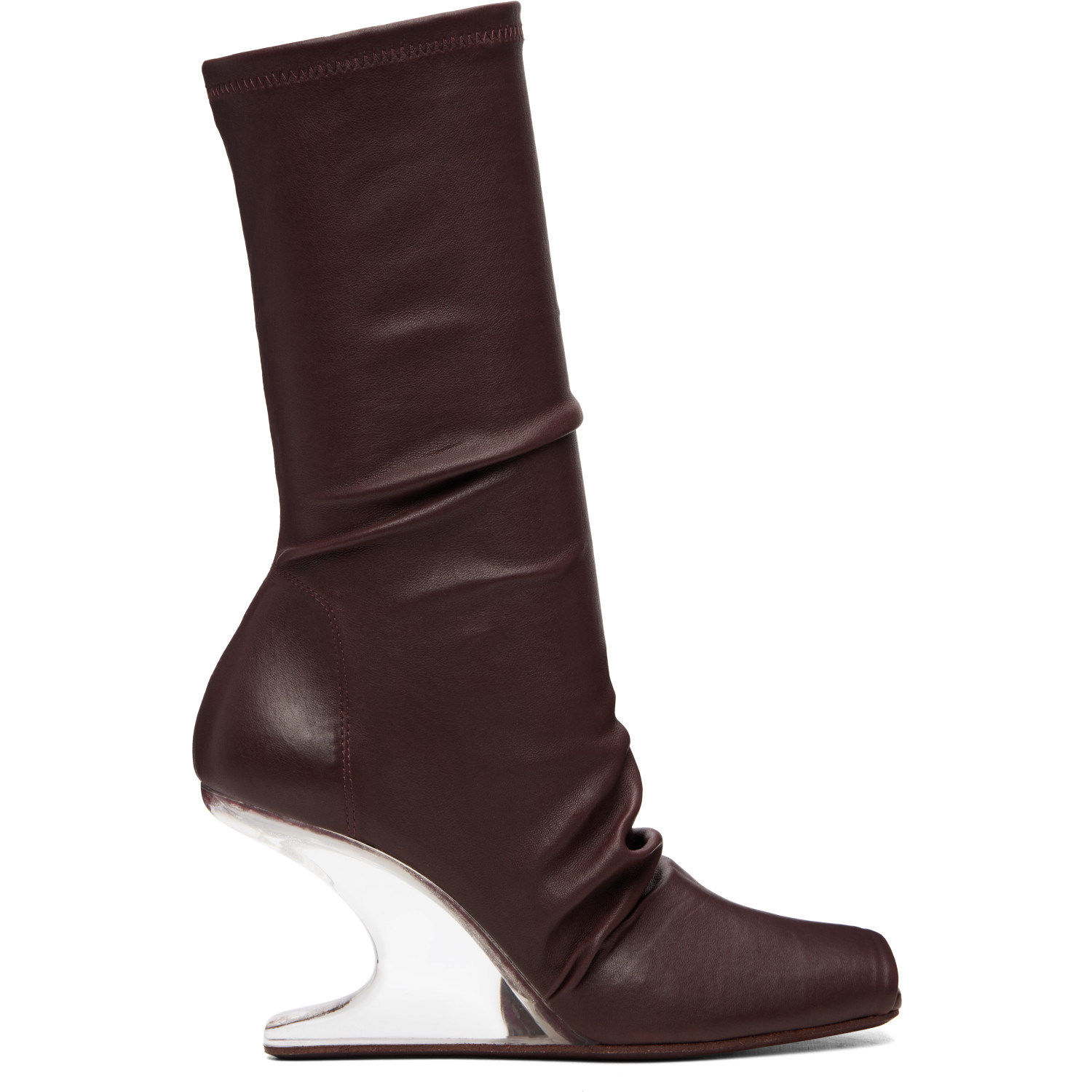Rick Owens Lilies Burgundy Tower Cantilever 8 Boots