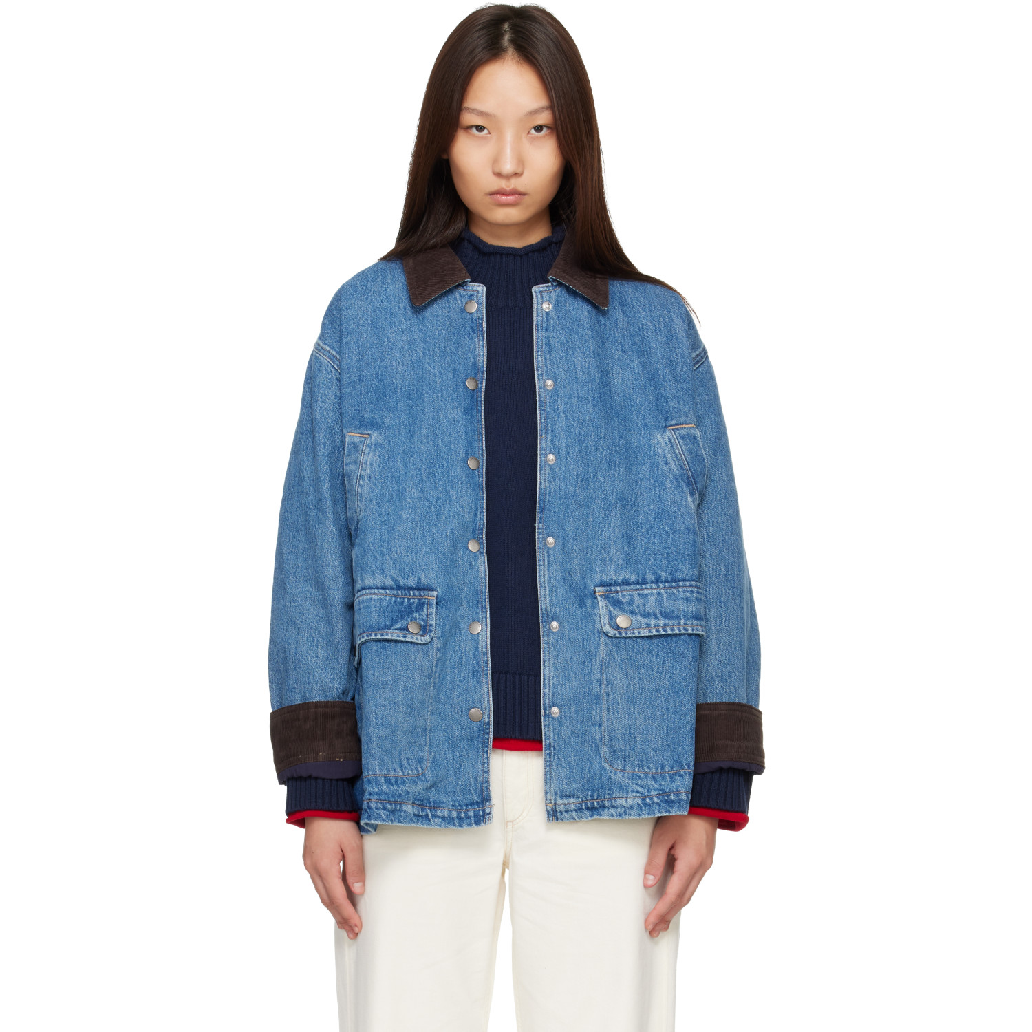 rag & bone Blue Cassidy Barn Denim Jacket